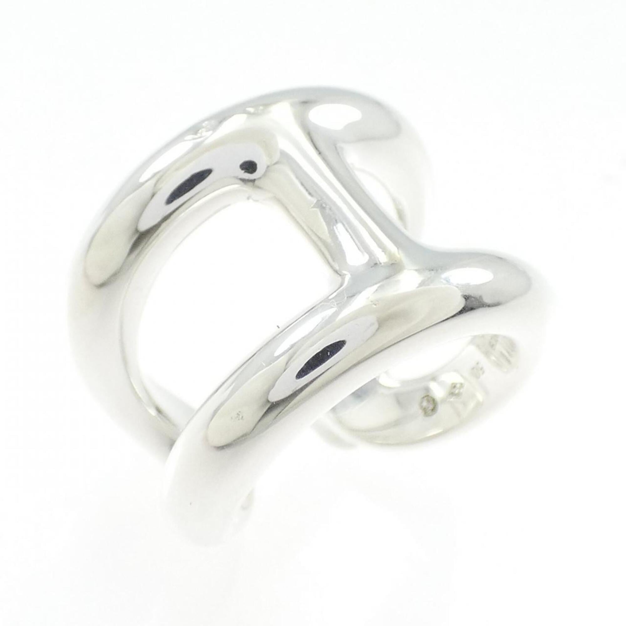 Hermes Silver 925 Band Ring (Pre-Owned)