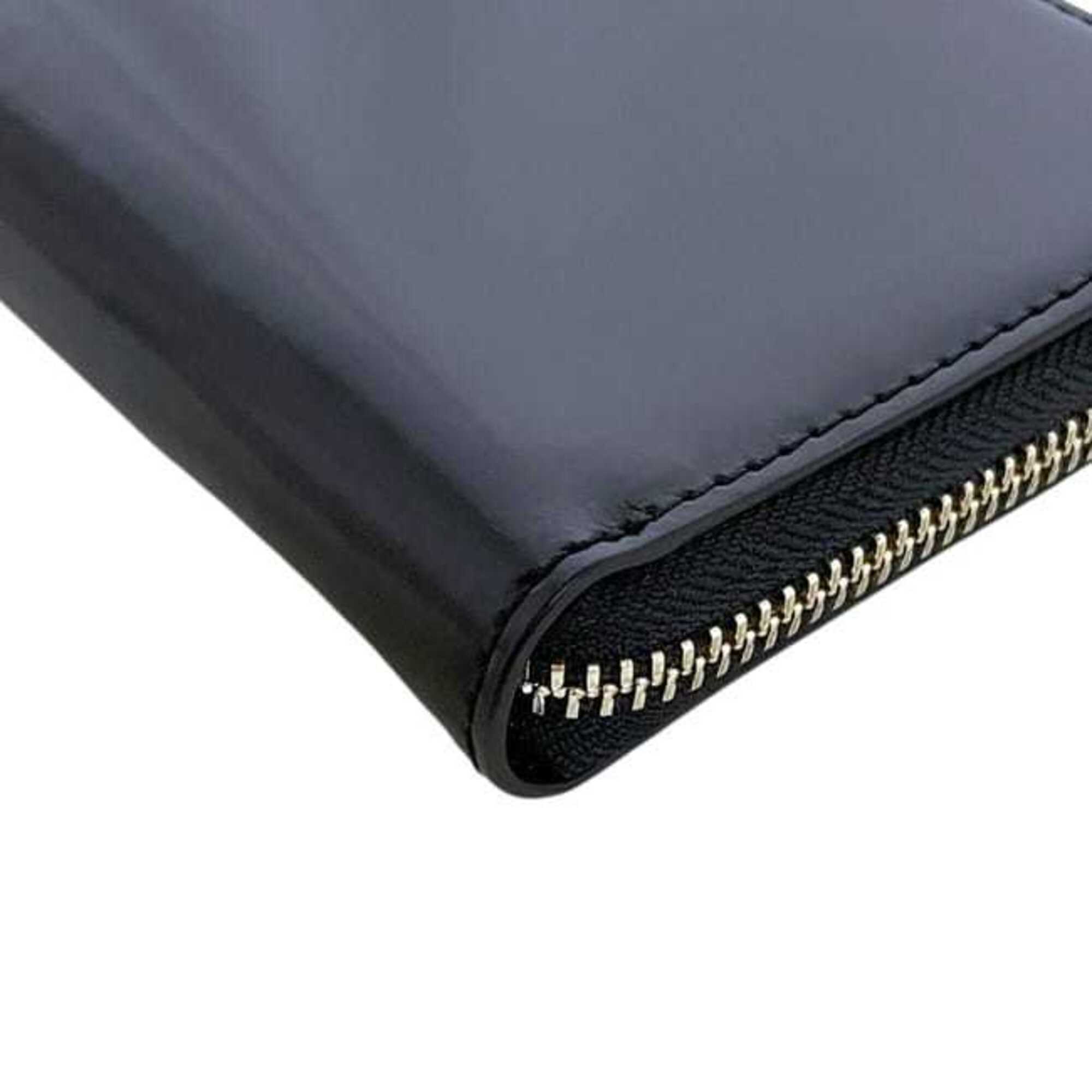 Tory Burch Black Leather Long Wallet (Bi-Fold) (Pre-Owned)