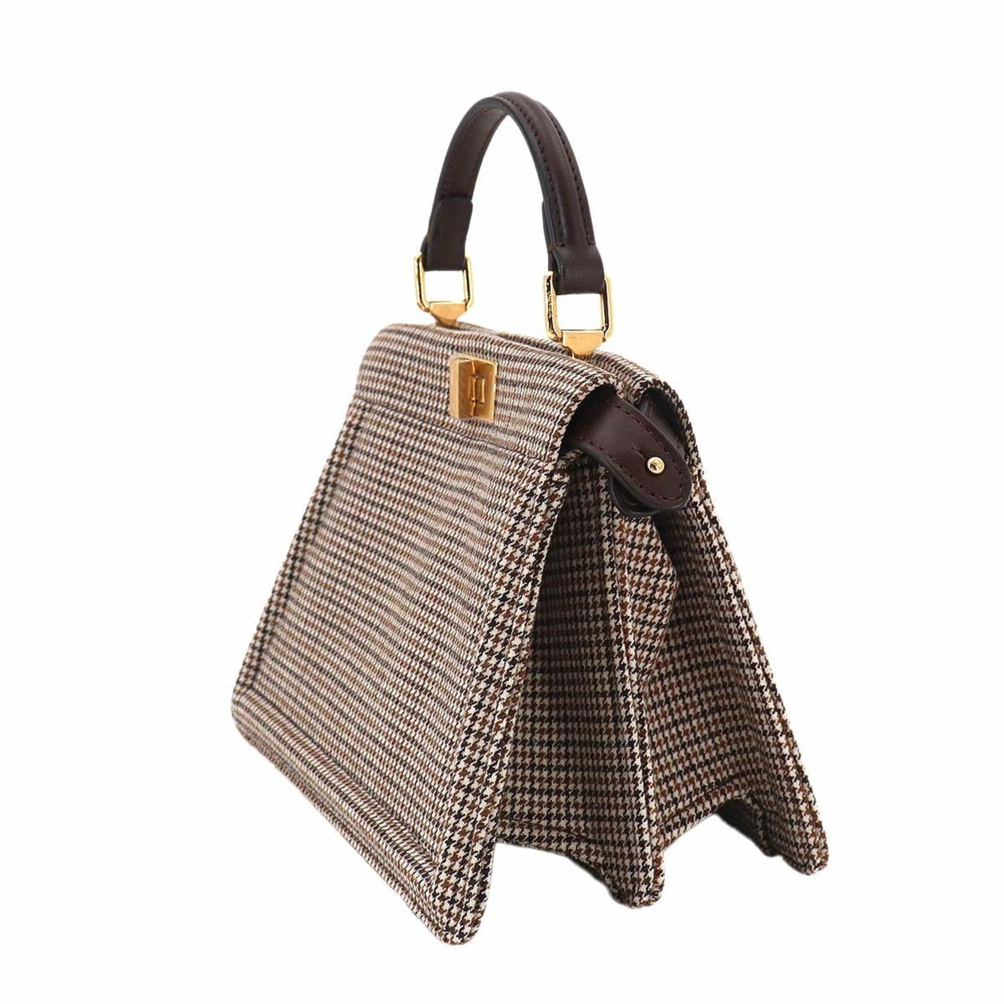 Fendi Brown Canvas Leather Handbag (Pre-Owned)