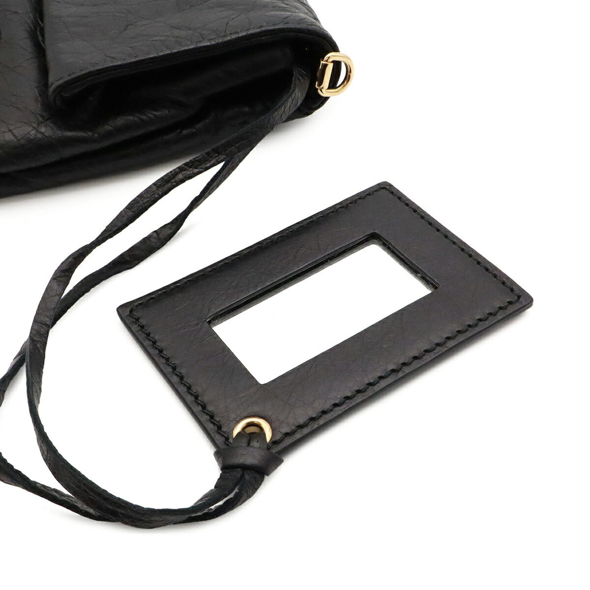 Balenciaga Black Leather Clutch Bag Shoulder Bag (Pre-Owned)