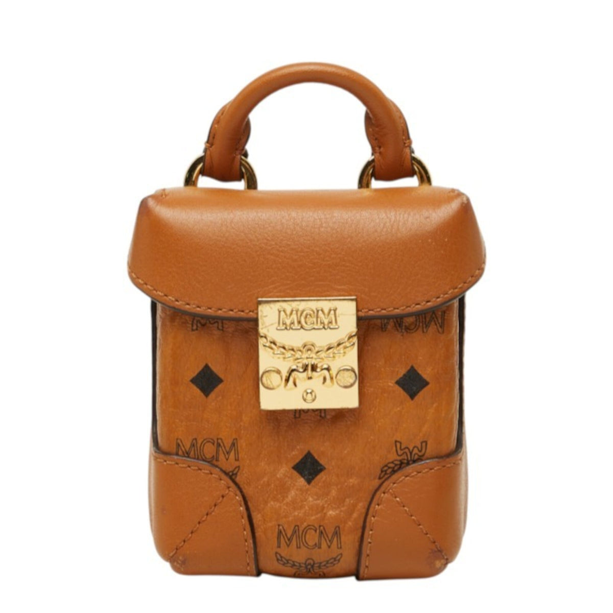 Mcm Visetos Brown Pvc Leather Shoulder Bag (Pre-Owned)