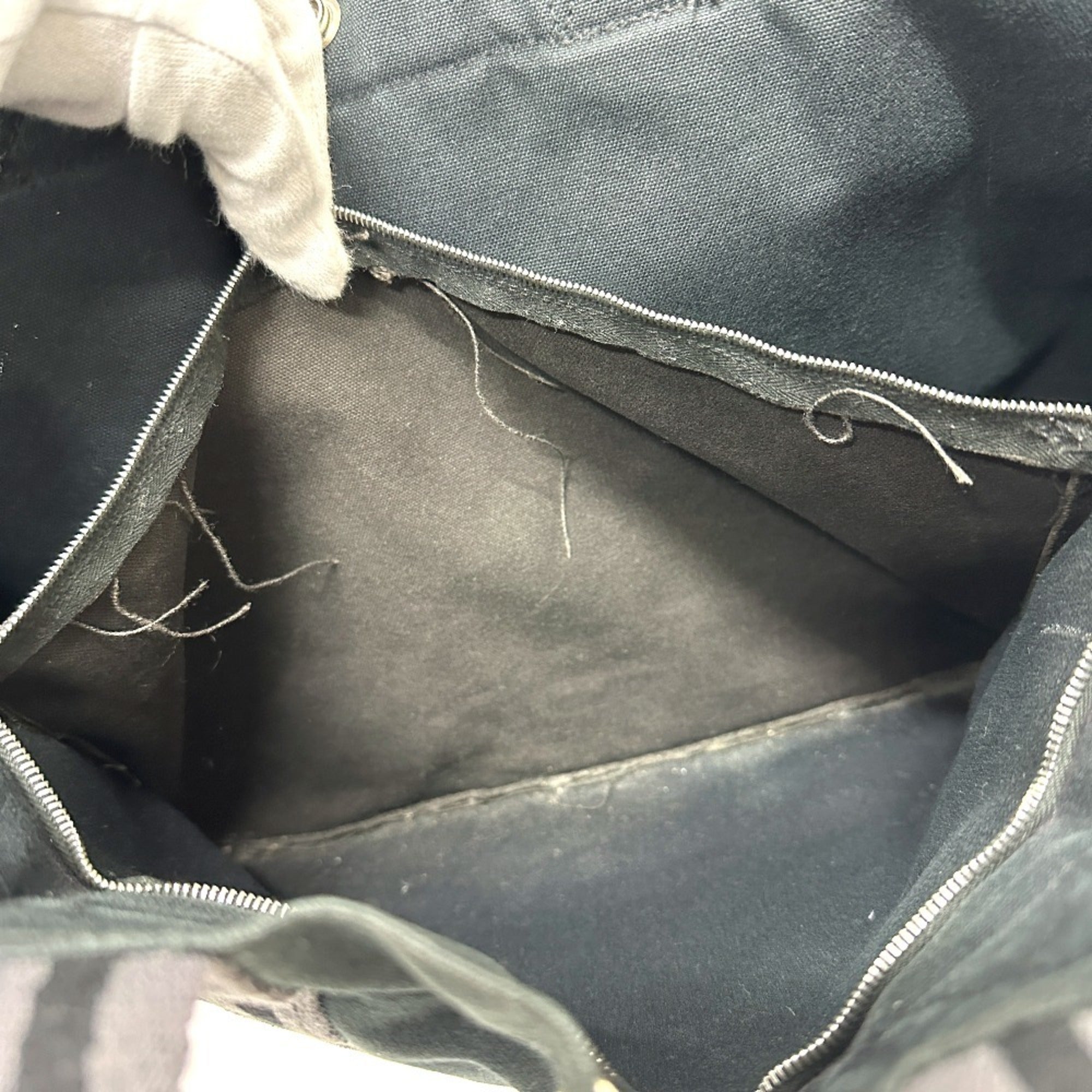 Hermes Black Canvas Tote Bag (Pre-Owned)
