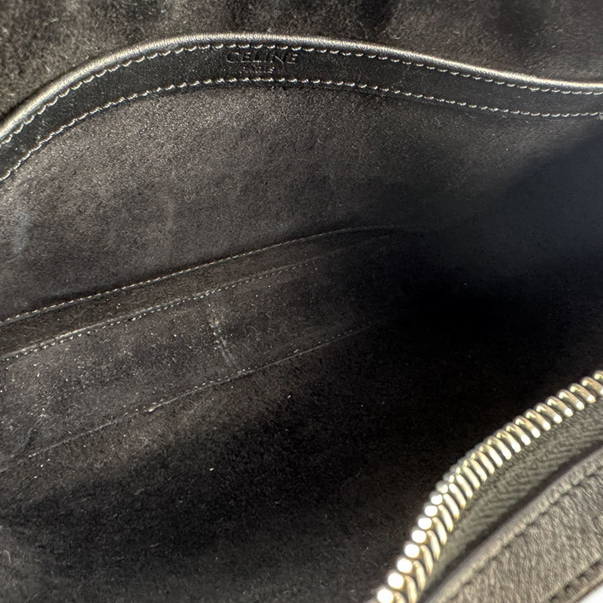 Celine Black Leather Messenger Bag (Pre-Owned)
