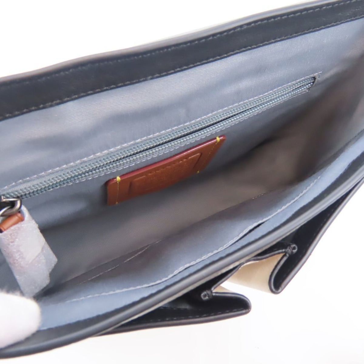 Coach Black White Leather Pvc Shoulder Bag (Pre-Owned)