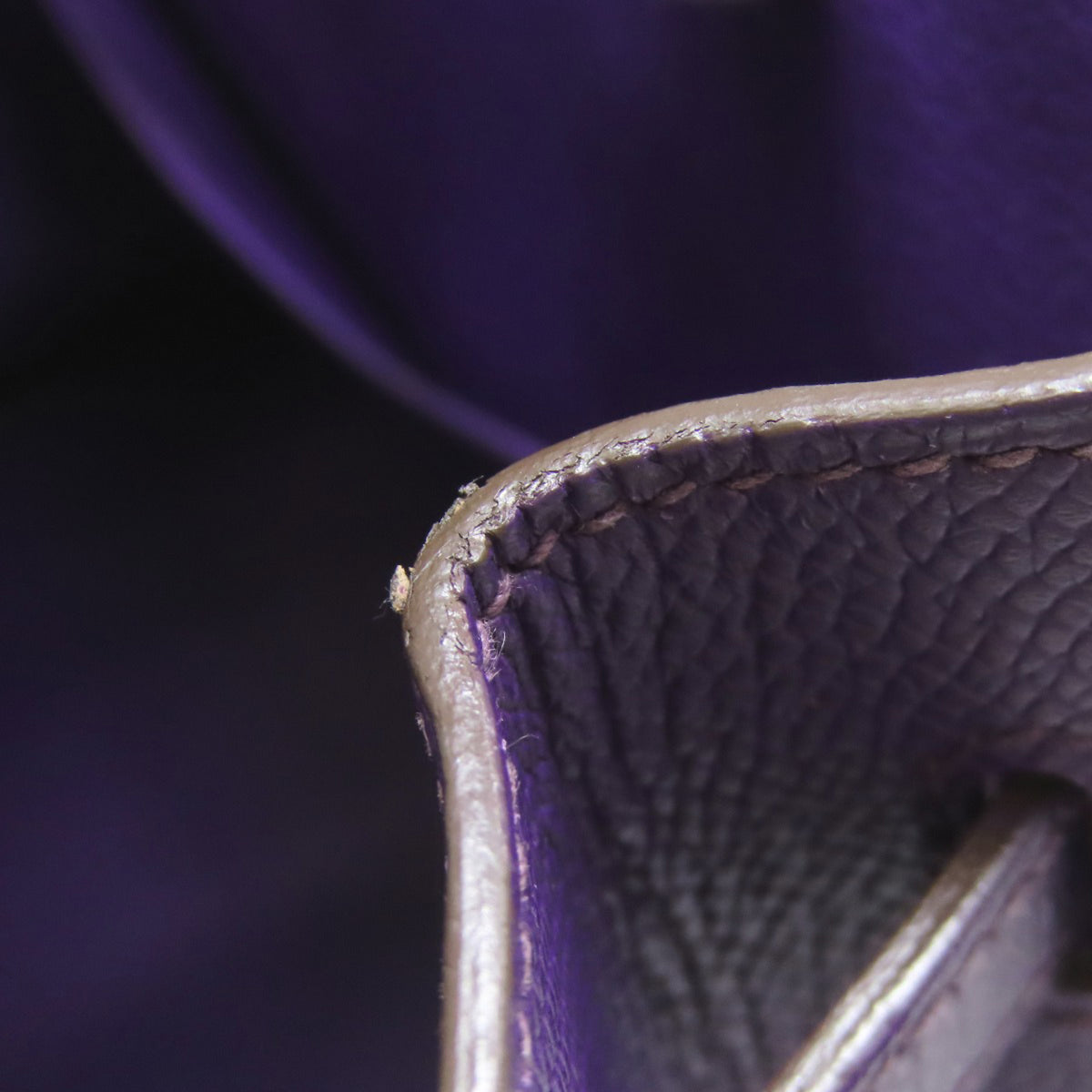Hermes Purple Epsom Leather Handbag (Pre-Owned)