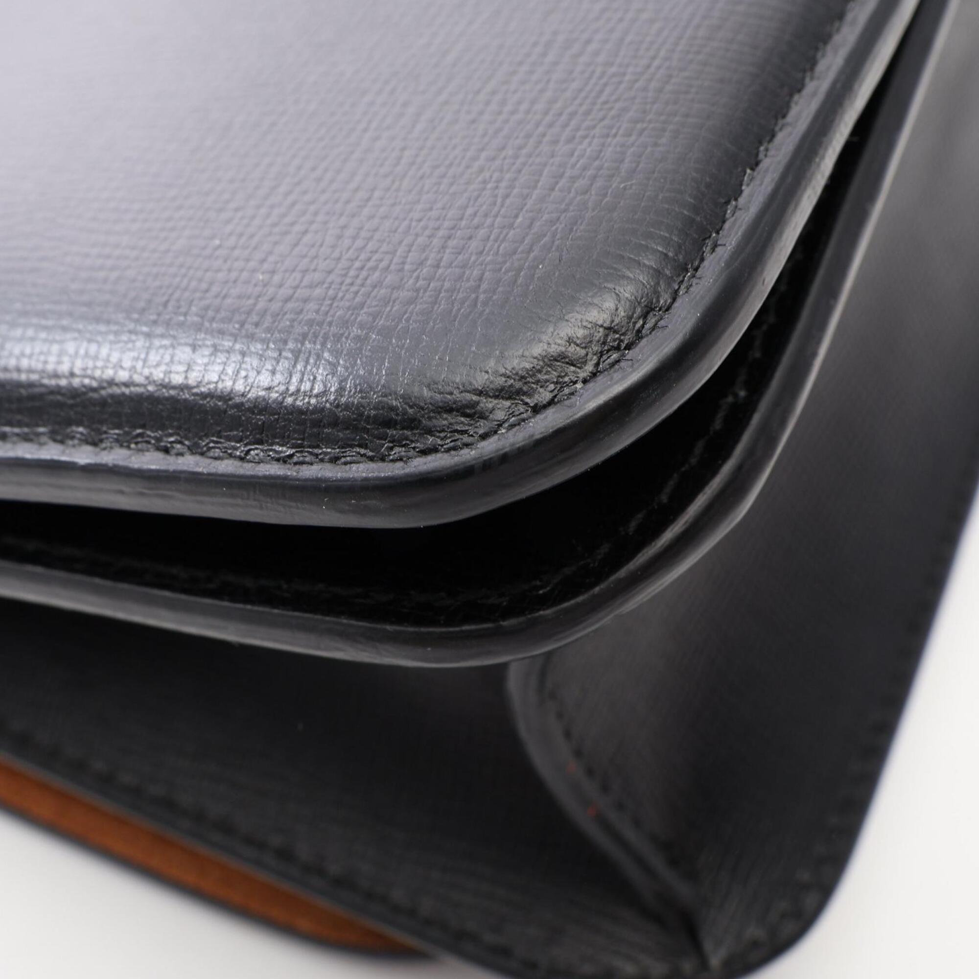 Bottega Veneta Black Leather Handbag Shoulder Bag (Pre-Owned)