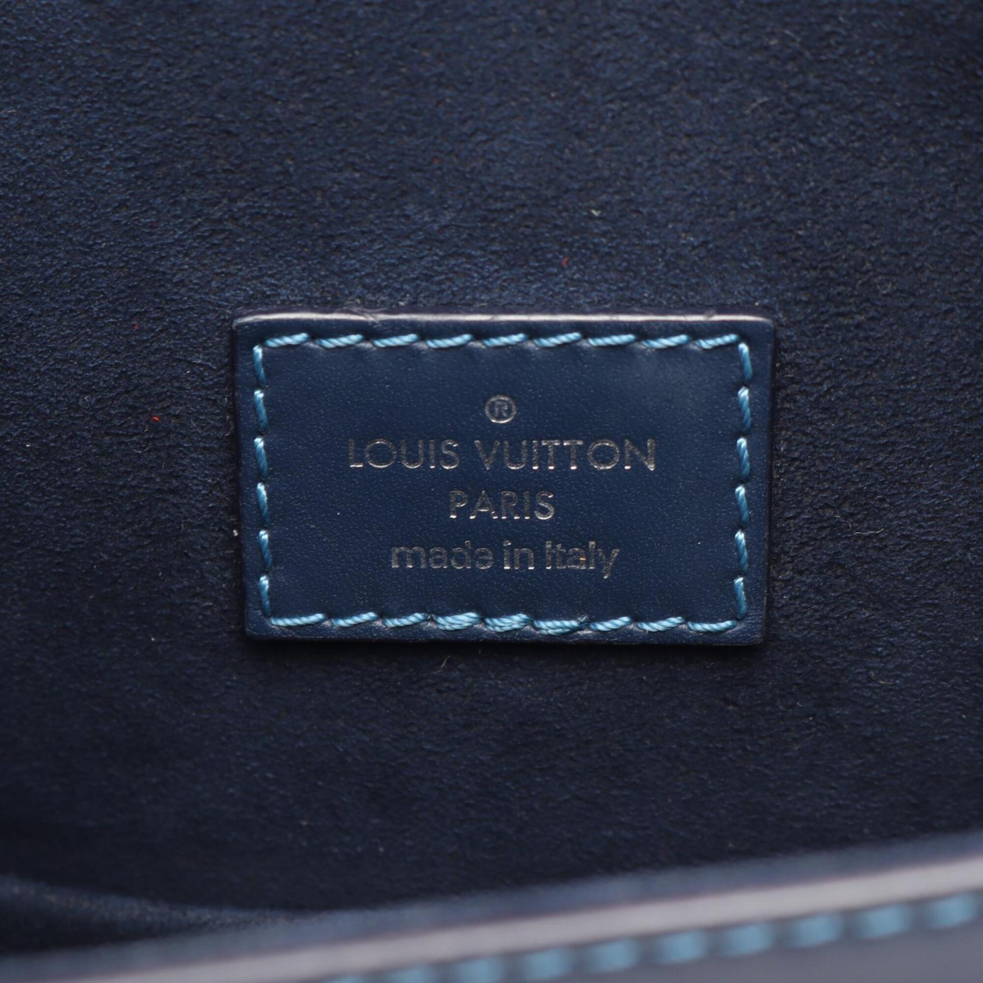 Louis Vuitton Blue Leather Handbag Shoulder Bag (Pre-Owned)
