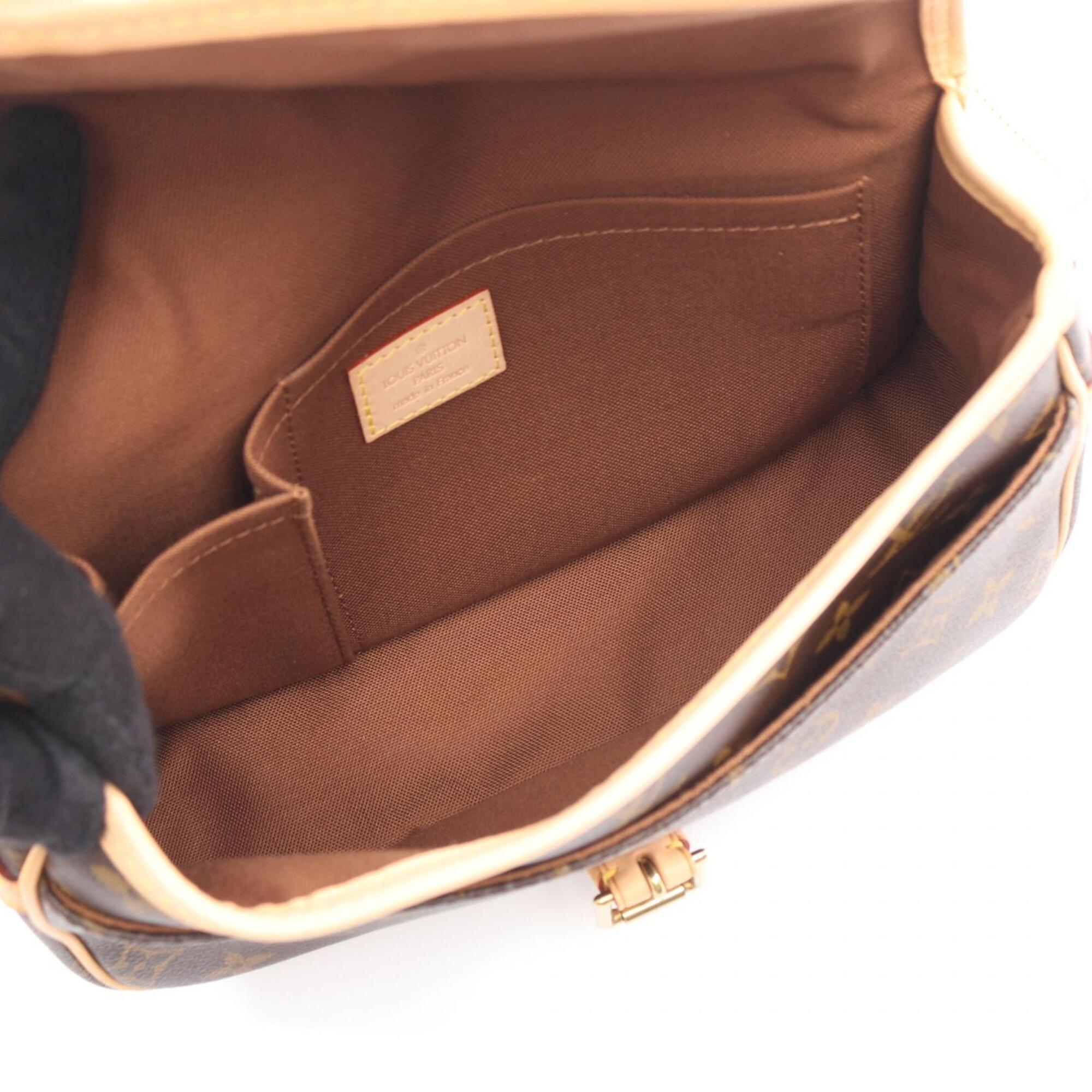 Louis Vuitton Brown Coated Canvas Pvc Monogram Leather Handbag Shoulder Bag (Pre-Owned)