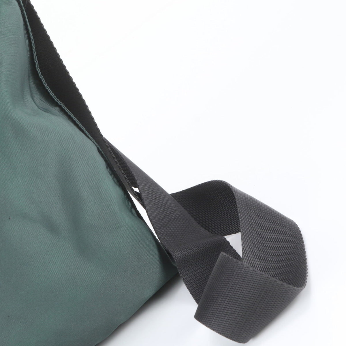 Prada Green Leather Nylon Messenger Bag Shoulder Bag (Pre-Owned)
