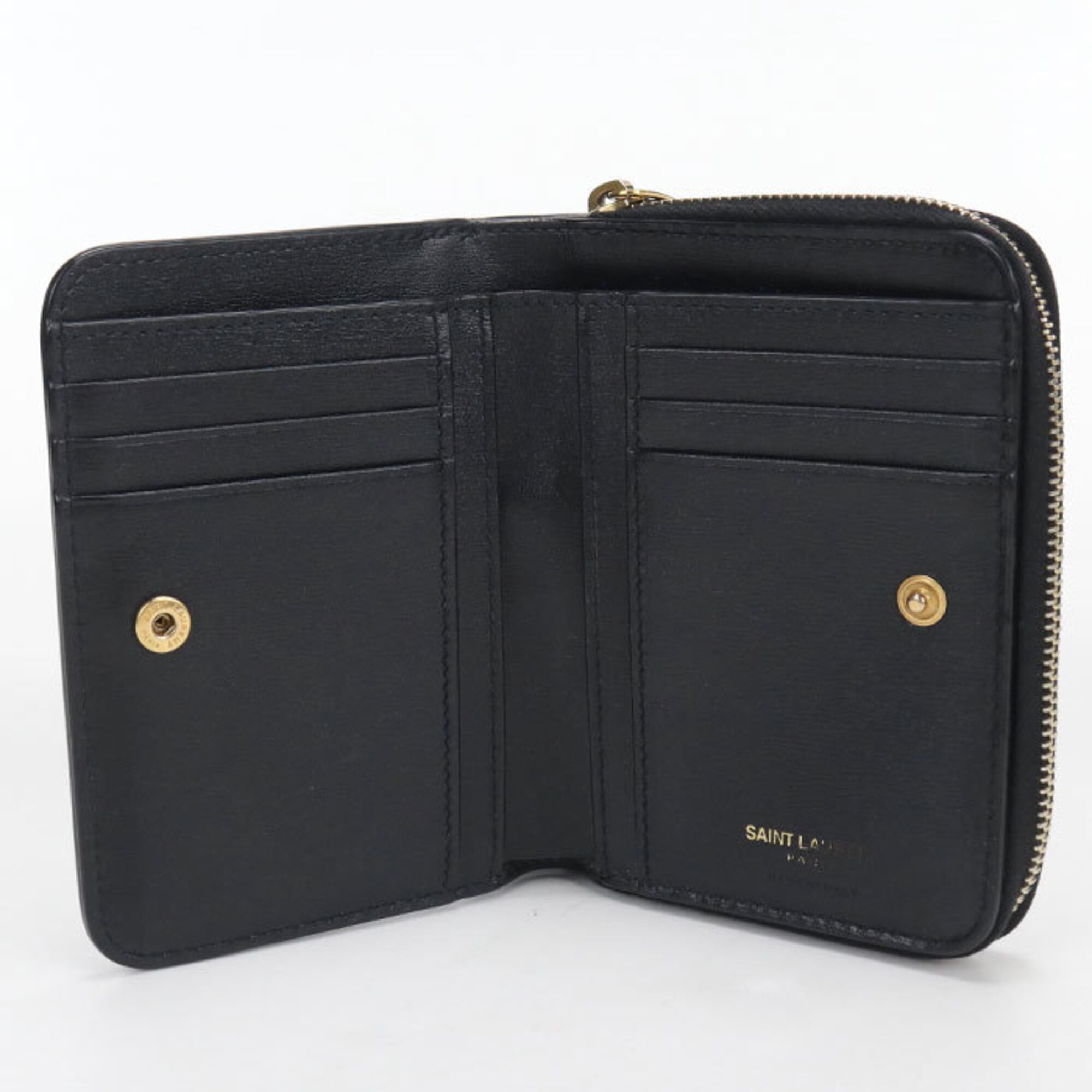 Saint Laurent Black Leather Wallet (Bi-Fold) (Pre-Owned)