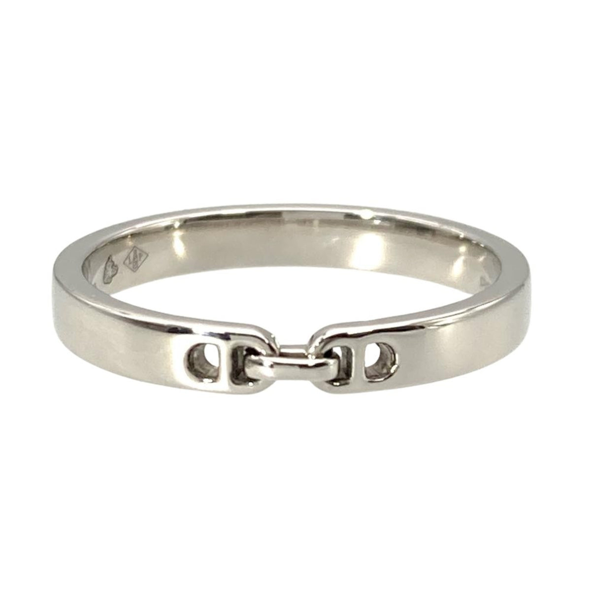 Hermes Platinum 950 Band Ring (Pre-Owned)