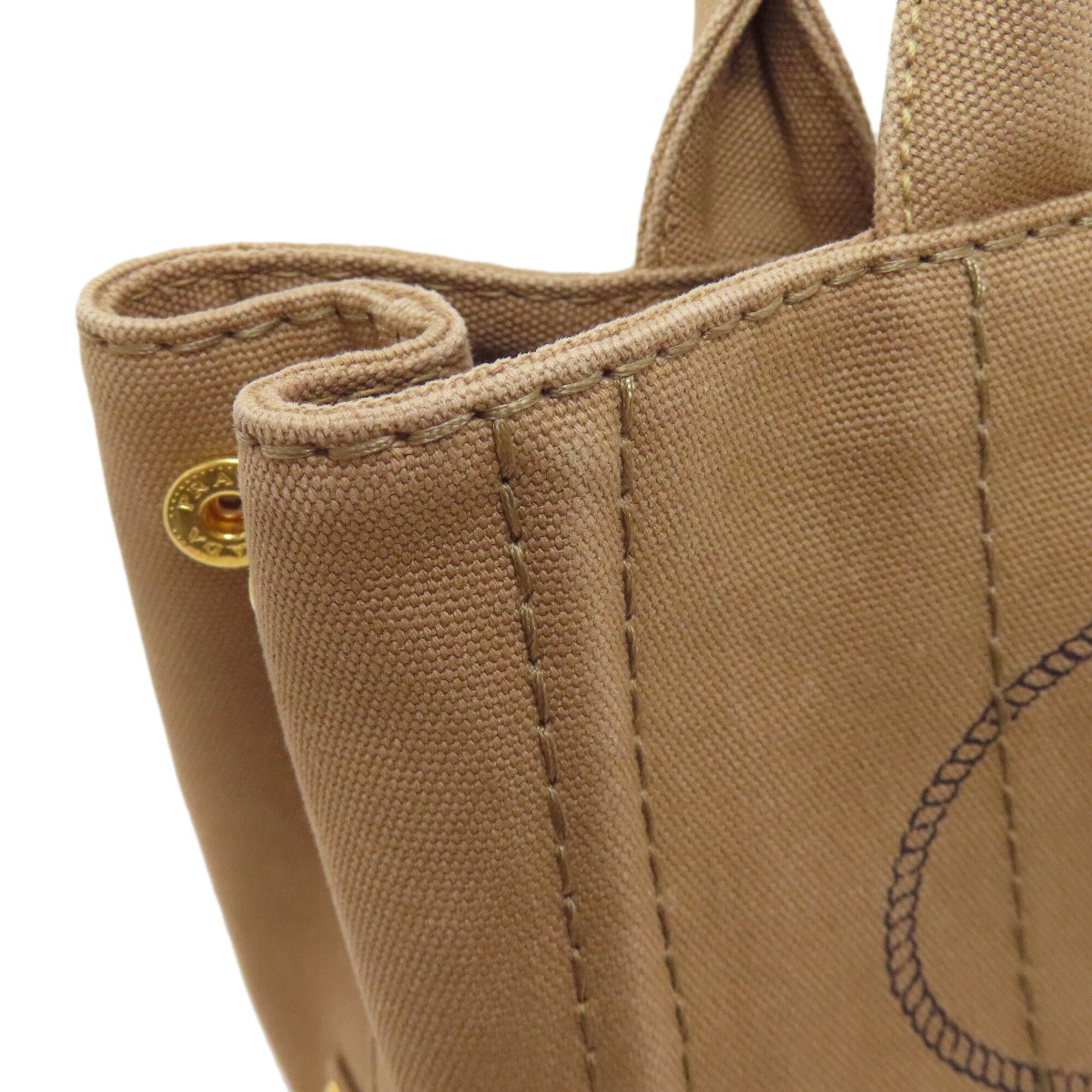 Prada Brown Canvas Handbag (Pre-Owned)