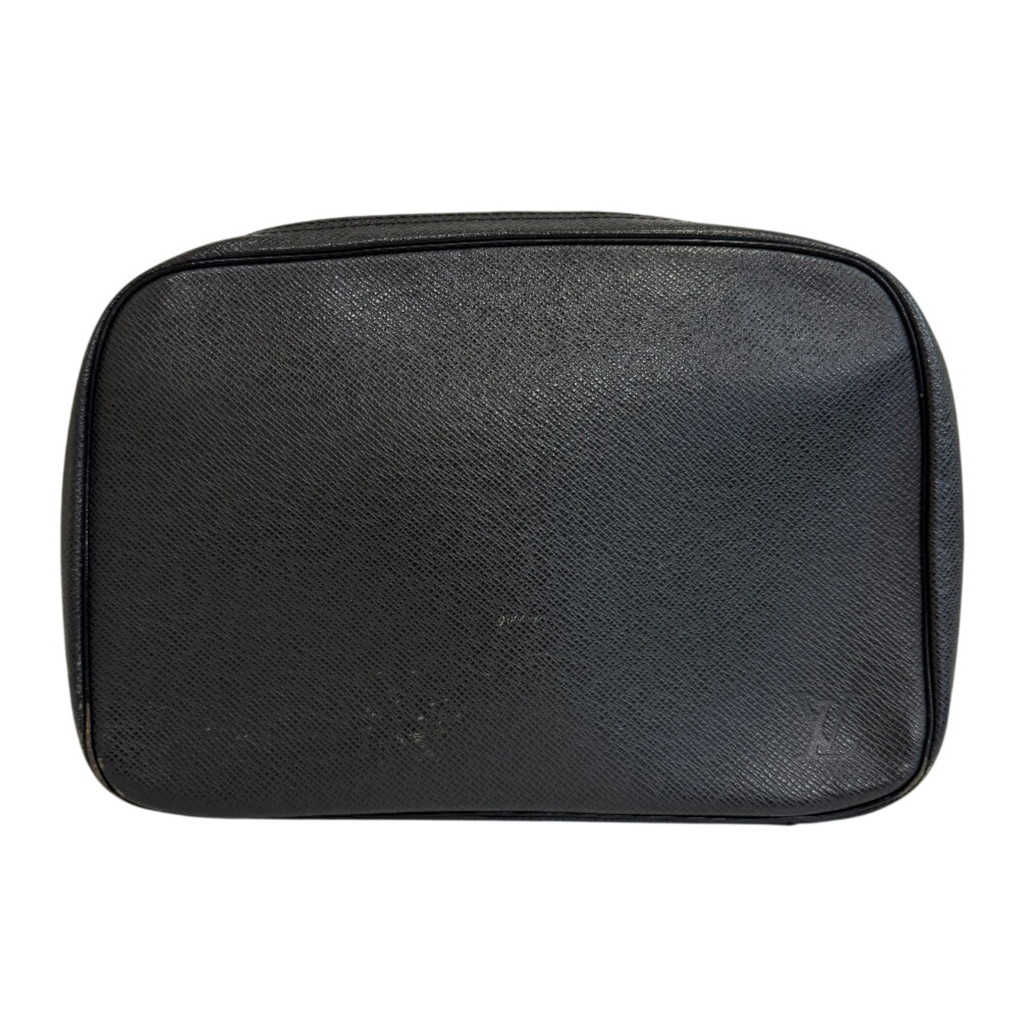 Louis Vuitton Black Leather Clutch Bag (Pre-Owned)