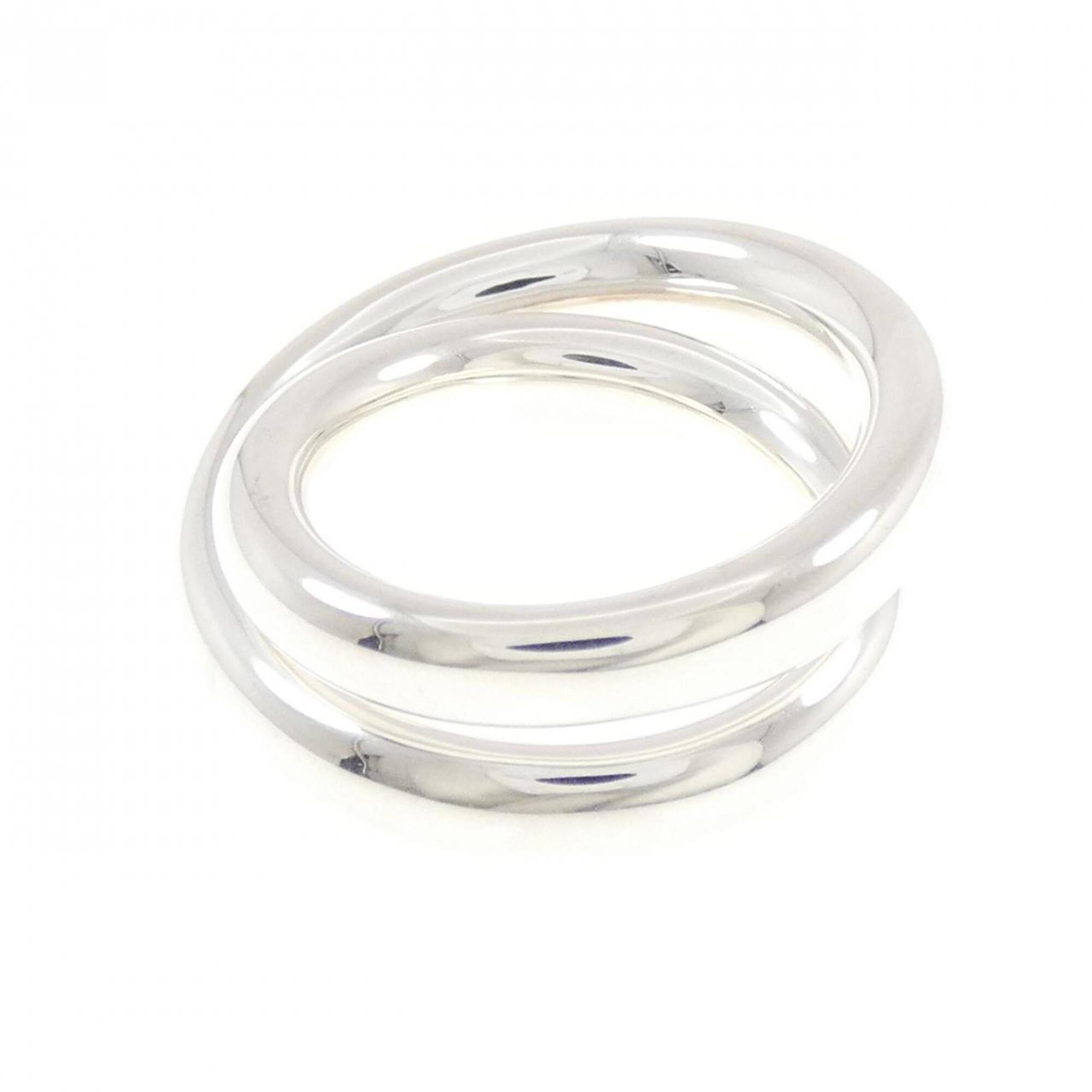 Hermes Silver 925 Band Ring (Pre-Owned)