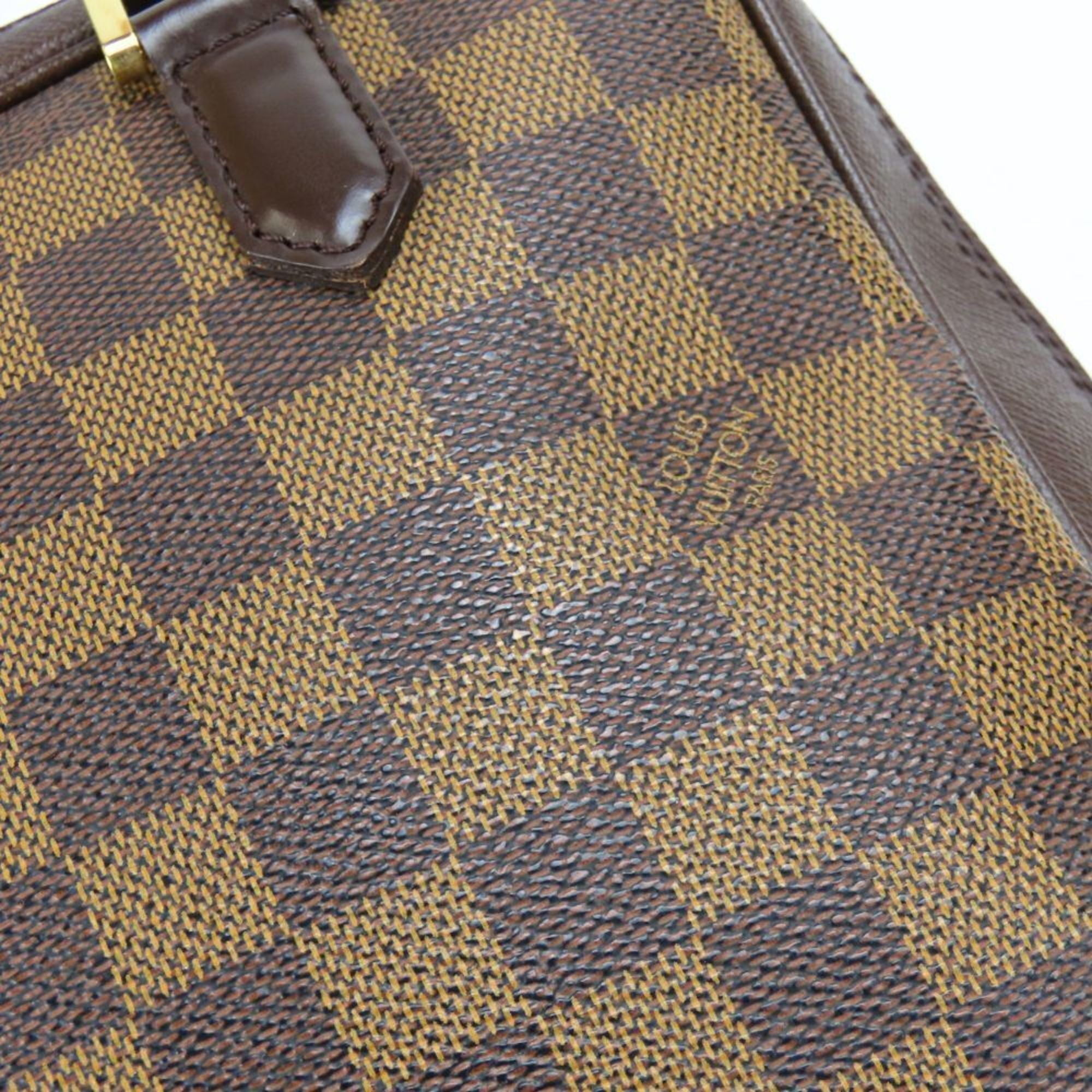 Louis Vuitton Brown Damier Canvas Ebene Damier Canvas Leather Handbag (Pre-Owned)