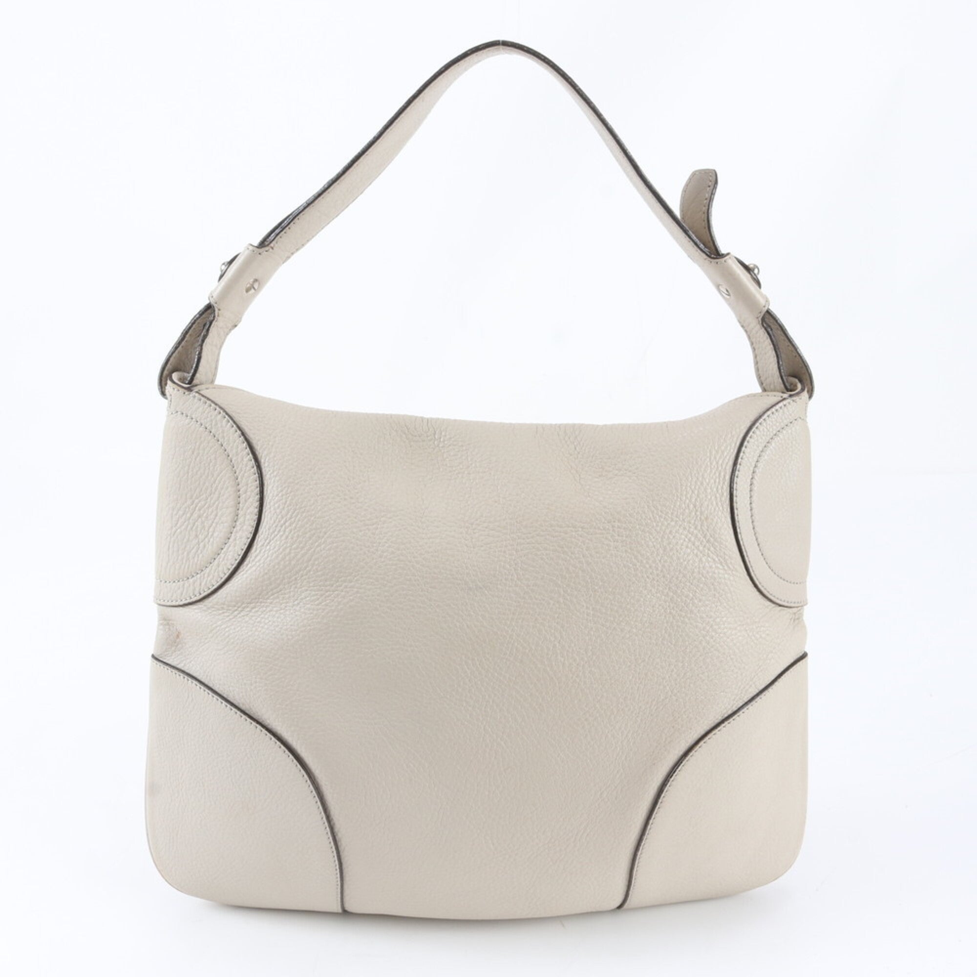Salvatore Ferragamo Ivory Leather Handbag Shoulder Bag (Pre-Owned)