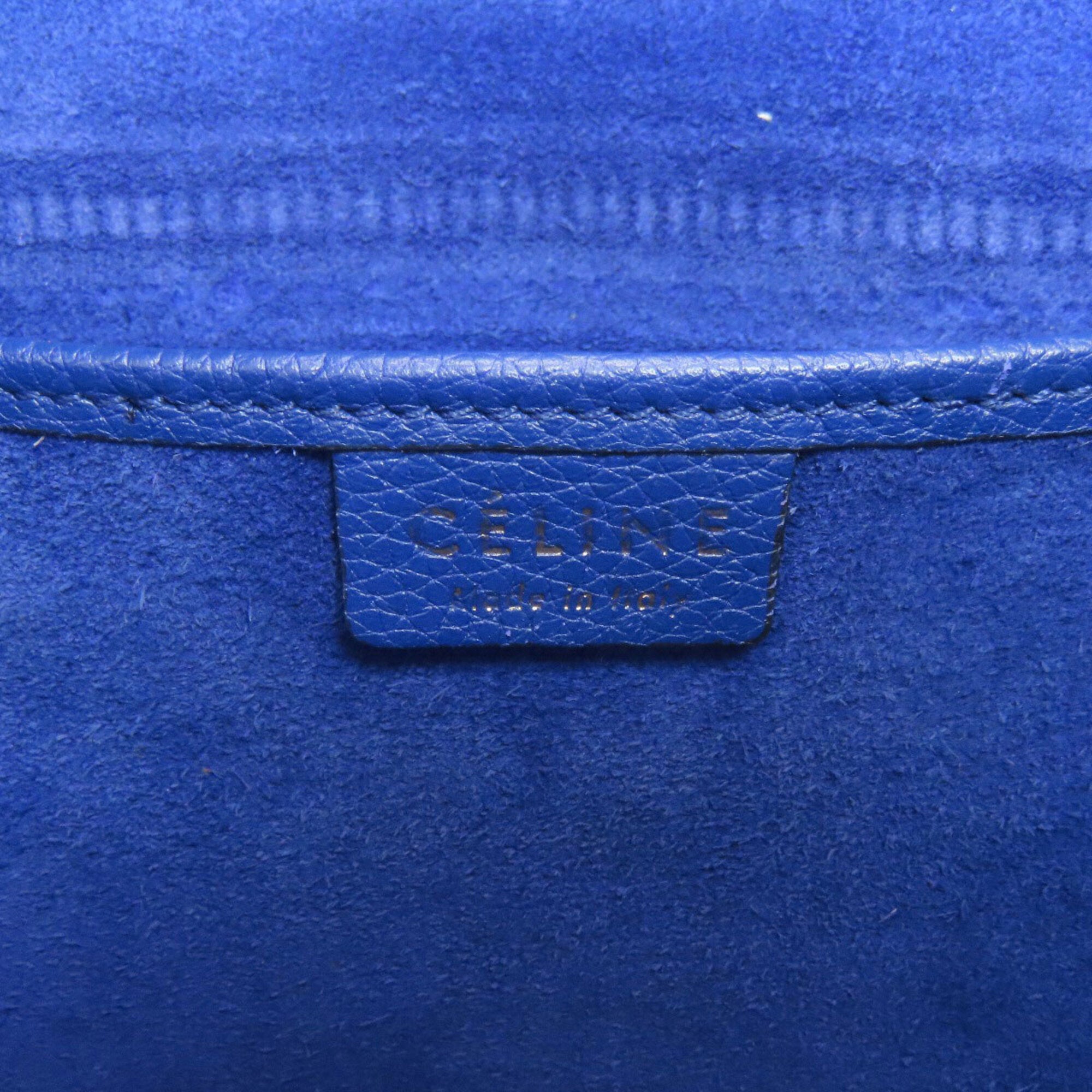 Celine Luggage Blue Leather Handbag (Pre-Owned)