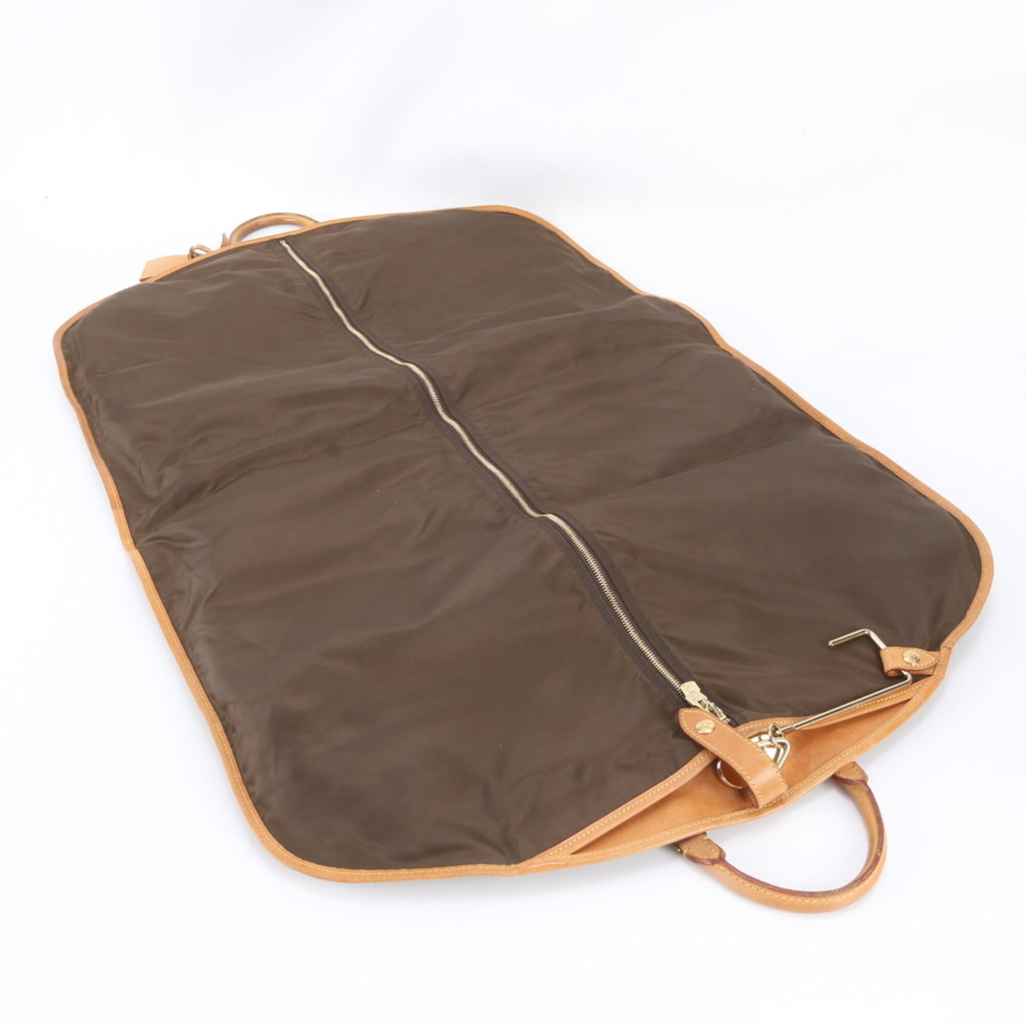Louis Vuitton Brown Leather Coated Canvas Boston Bag (Pre-Owned)