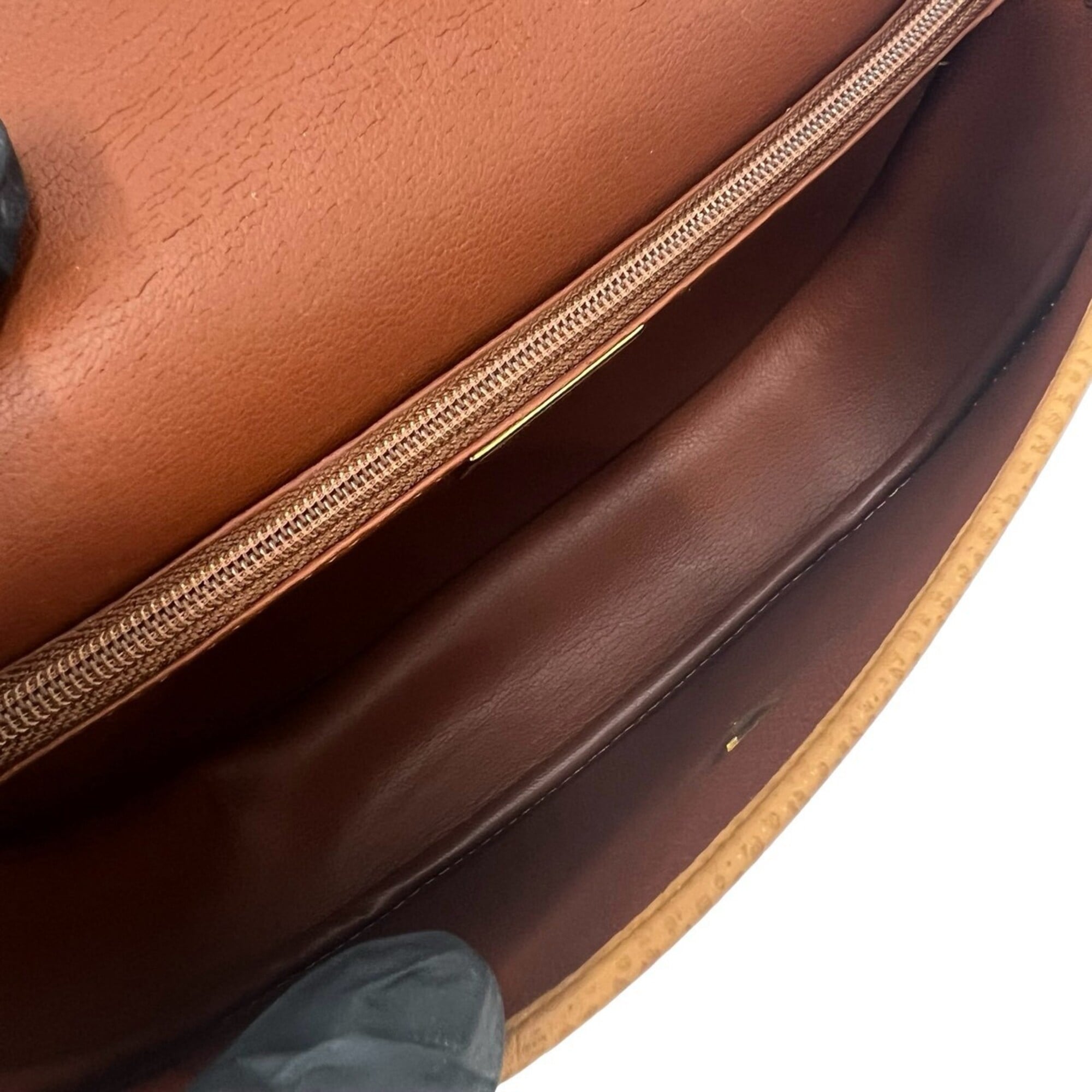 Christian Dior Brown Leather Pochette Shoulder Bag (Pre-Owned)
