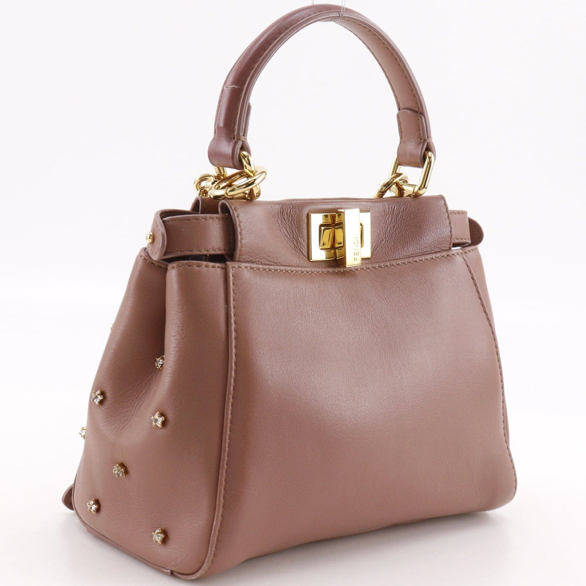 Fendi Peekaboo Pink Leather Handbag (Pre-Owned)