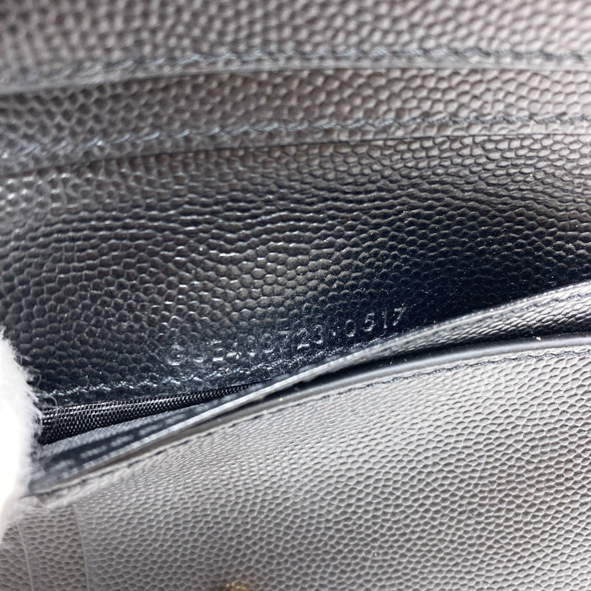 Yves Saint Laurent Black Leather Wallet (Bi-Fold) (Pre-Owned)