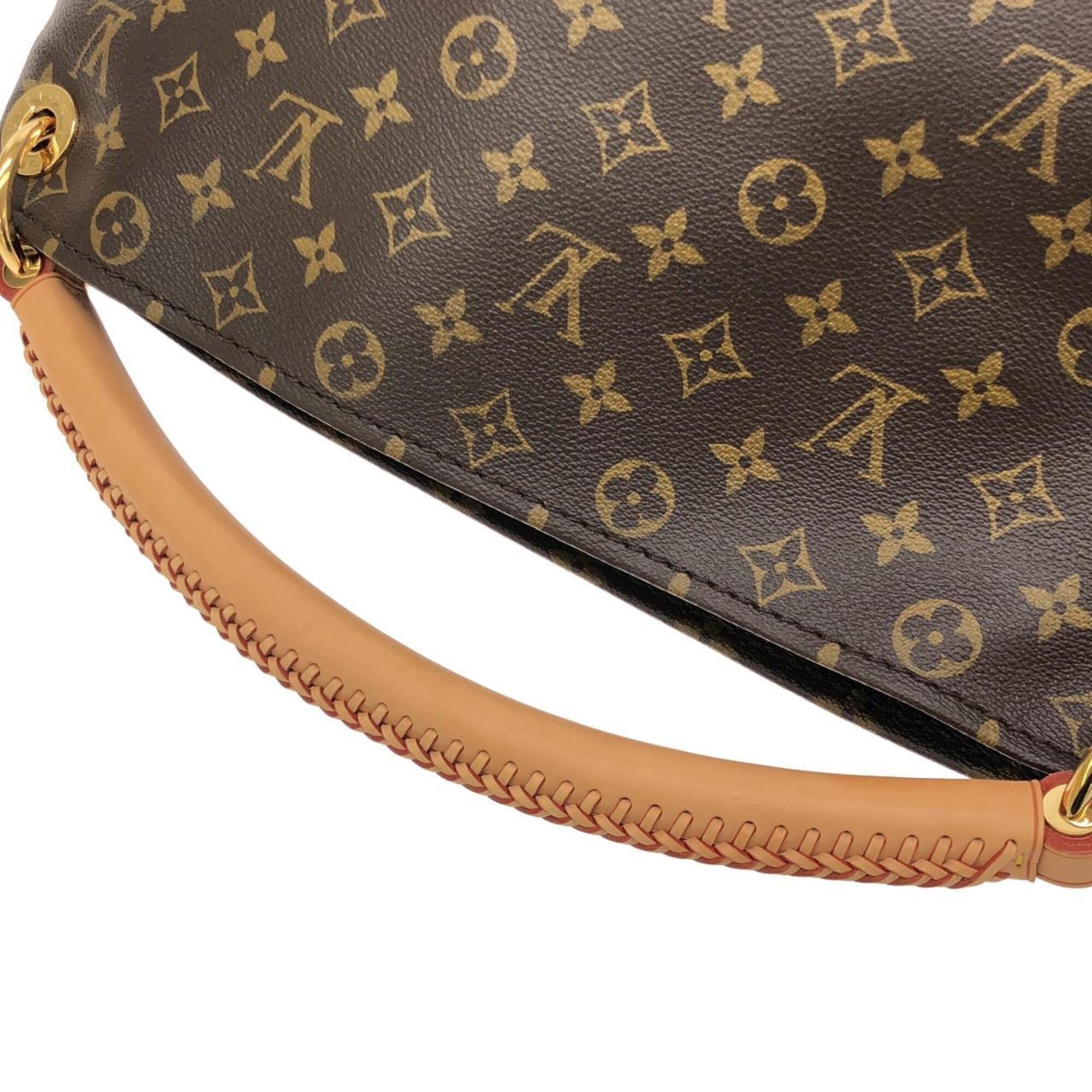Louis Vuitton Marron Coated Canvas Shoulder Bag (Pre-Owned)