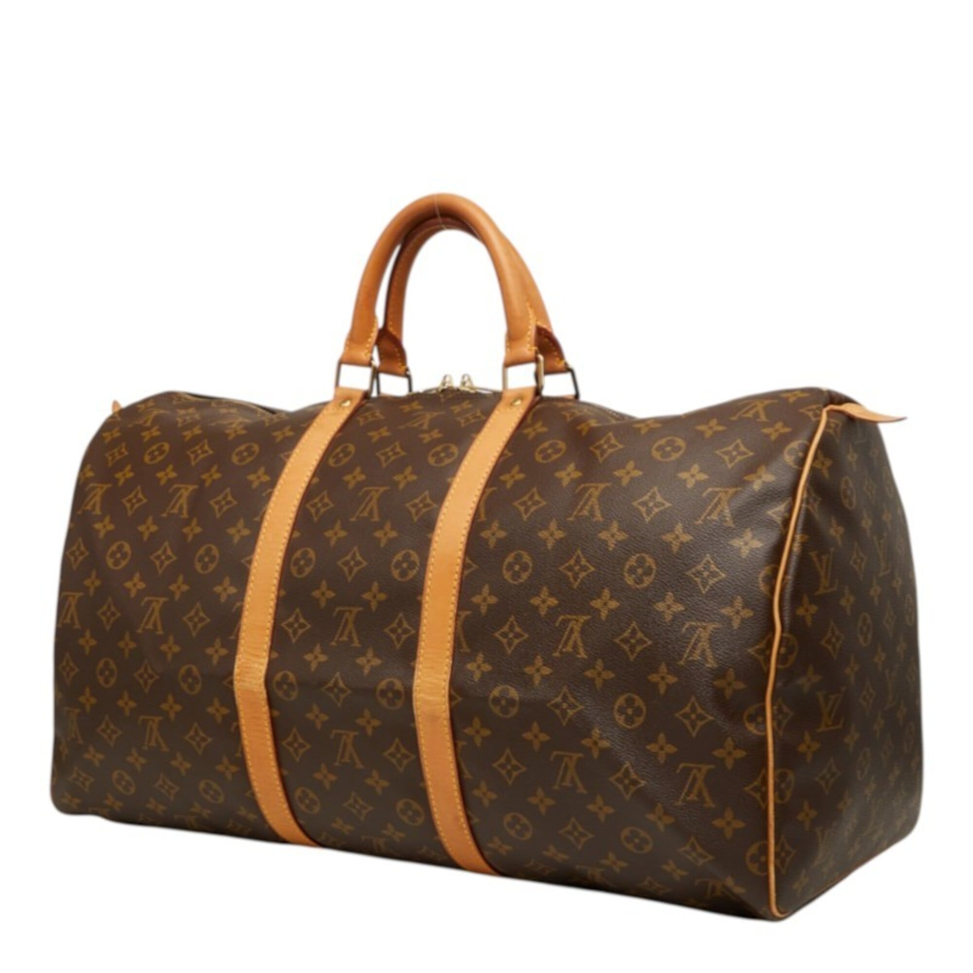 Louis Vuitton Monogram Brown Pvc Leather Boston Bag Handbag (Pre-Owned)