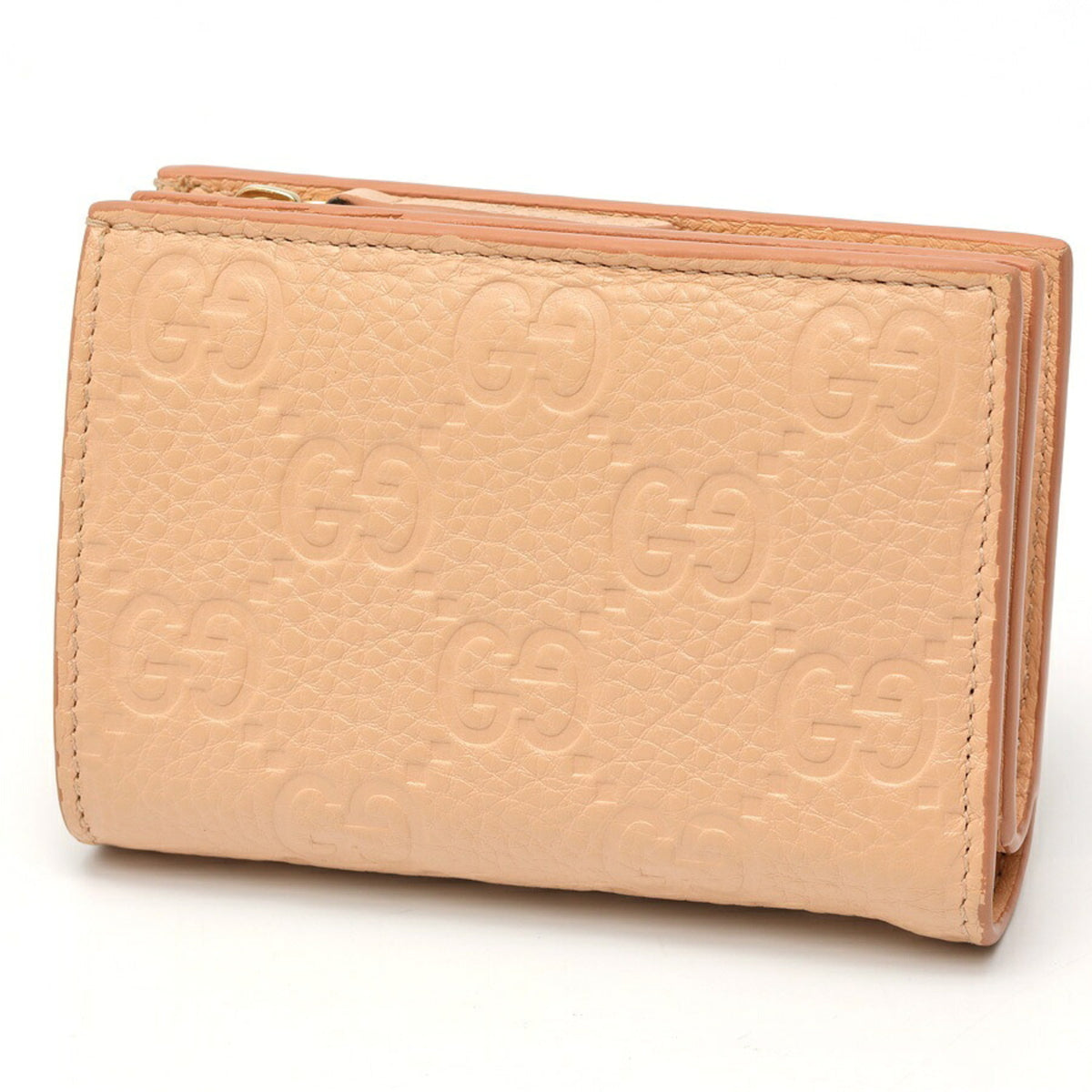Gucci Pink Beige Gg Leather Wallet (Bi-Fold) (Pre-Owned)