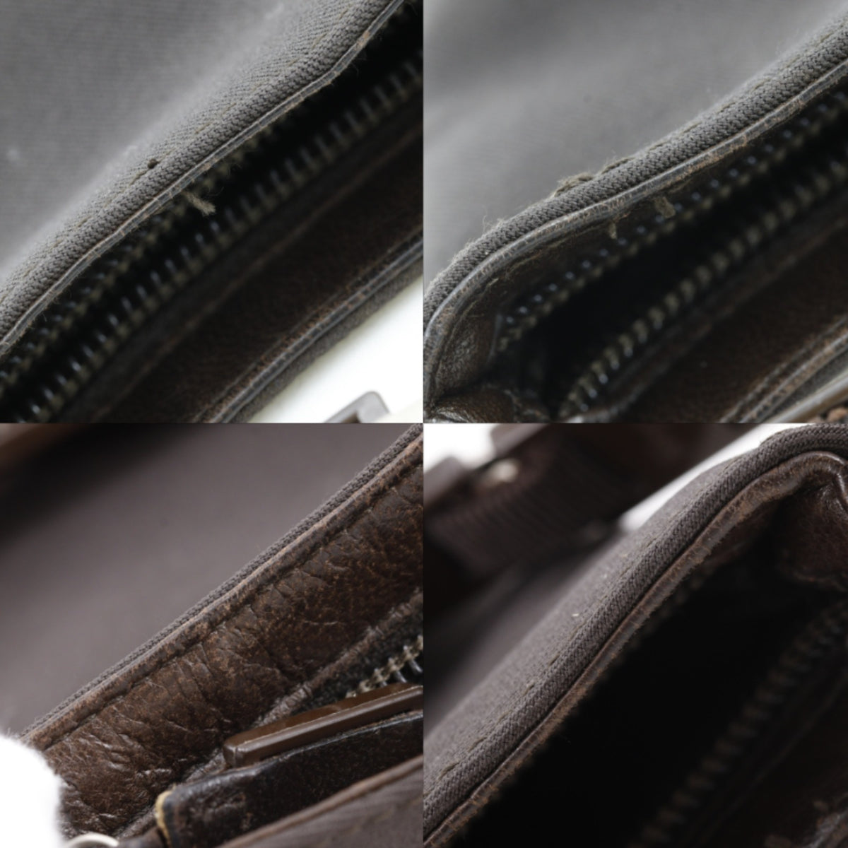 Salvatore Ferragamo Brown Nylon Canvas Shoulder Bag (Pre-Owned)