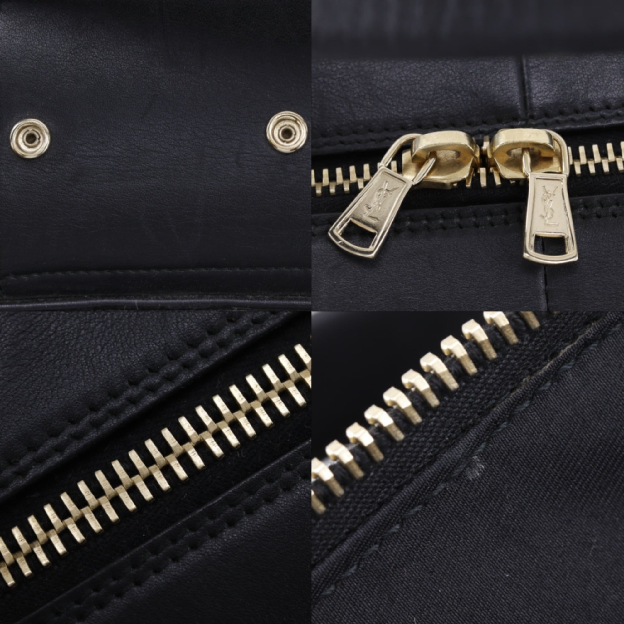 Yves Saint Laurent Black Leather Boston Bag (Pre-Owned)