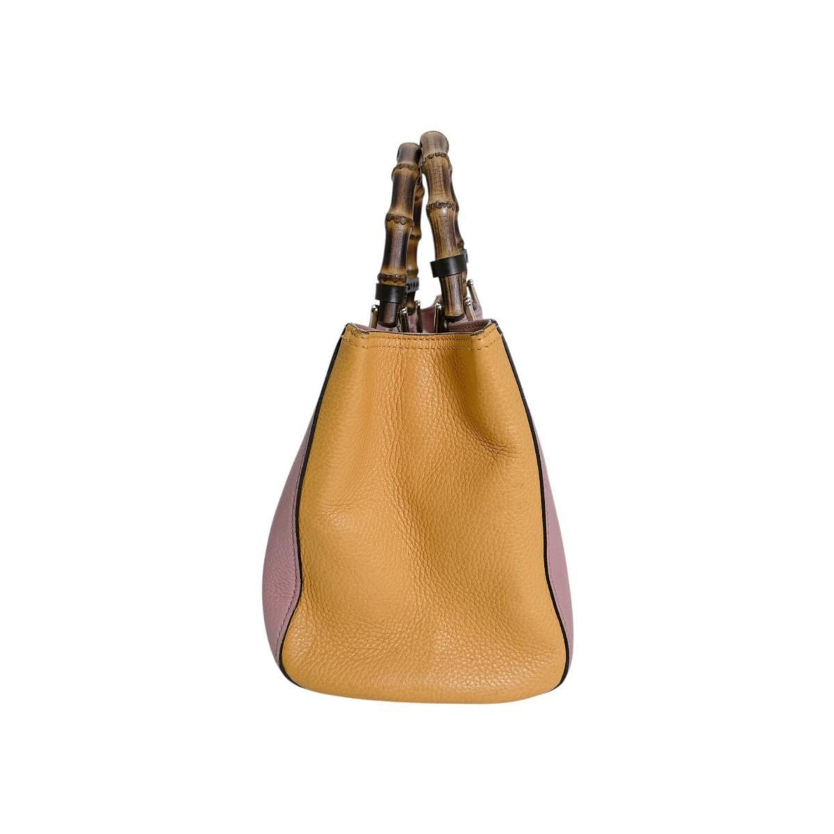 Gucci Bamboo Pink Leather Handbag (Pre-Owned)