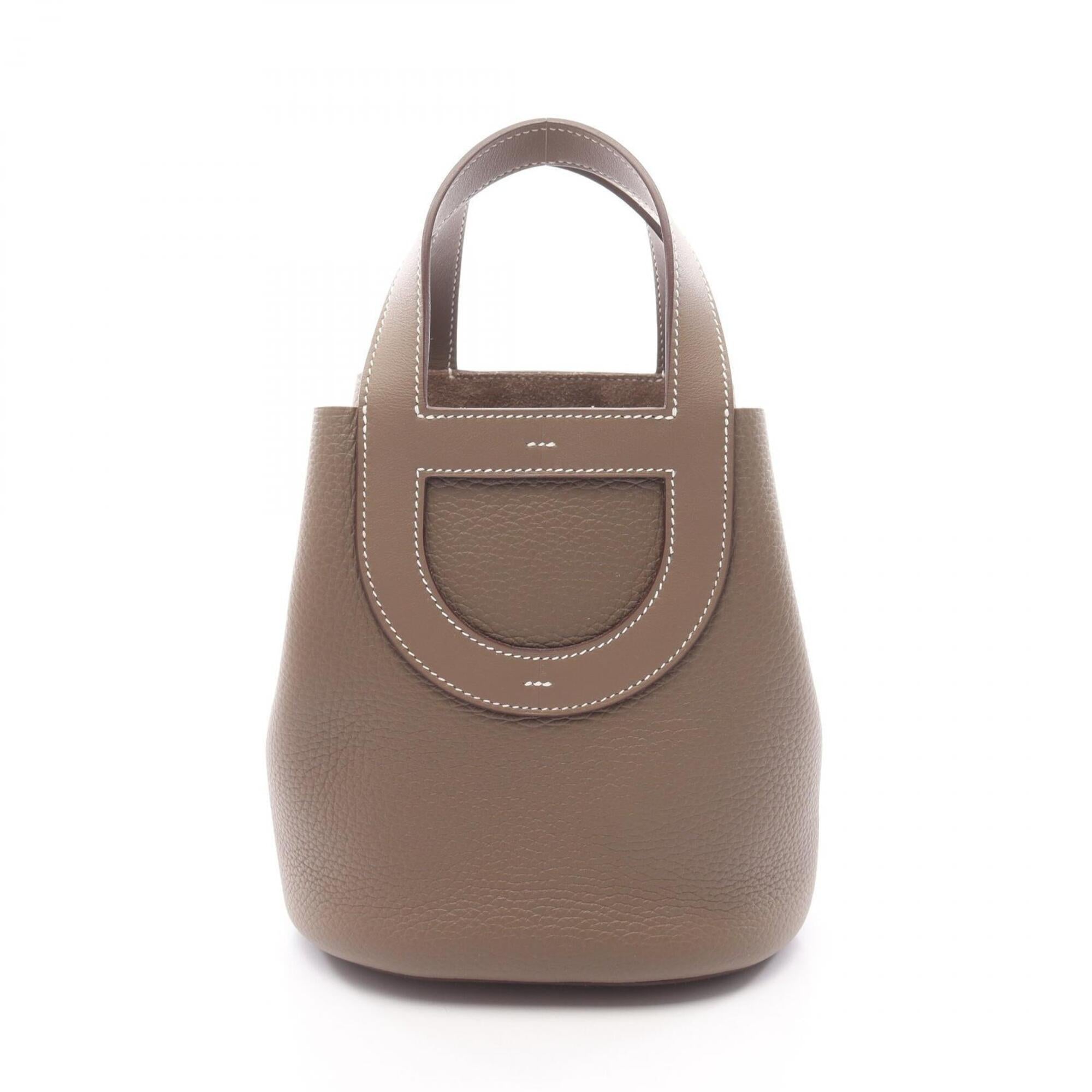 Hermes Gray Taurillon Clemence Leather Leather Handbag (Pre-Owned)