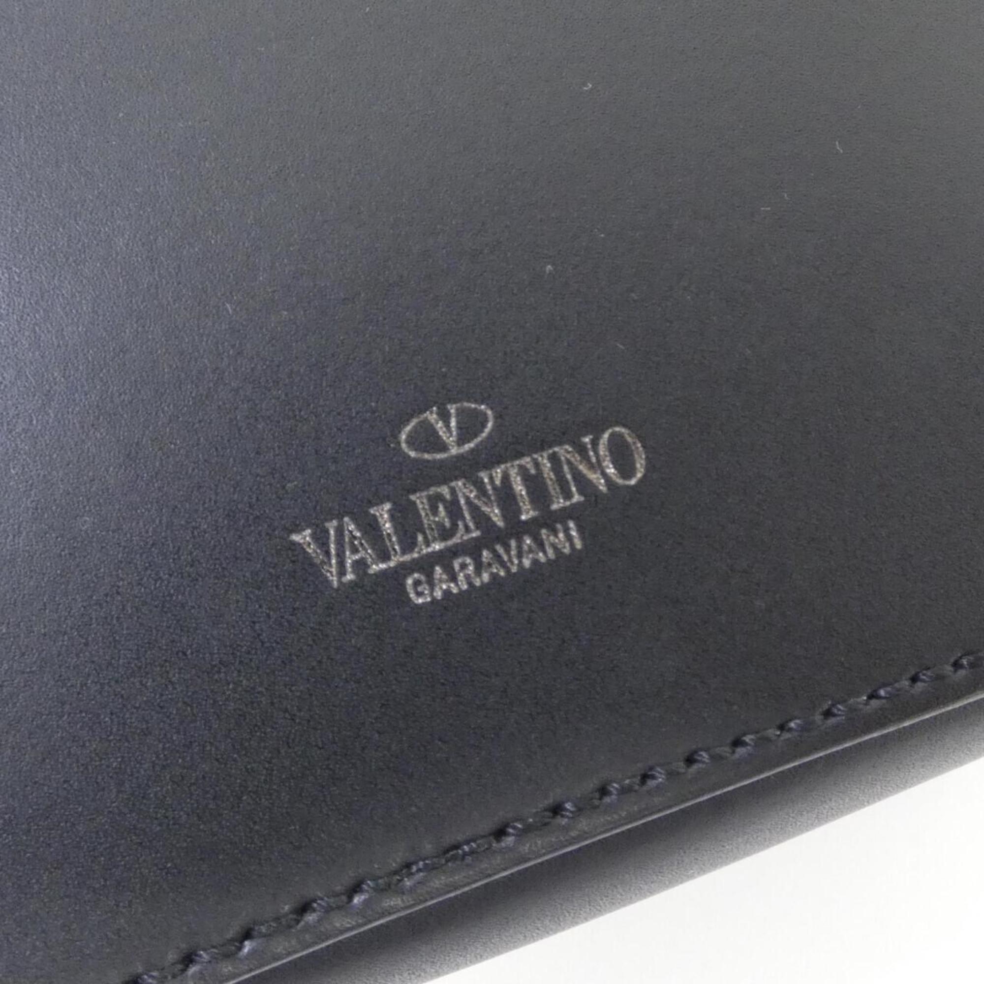 Valentino Garavani Black Leather Shoulder Bag (Pre-Owned)