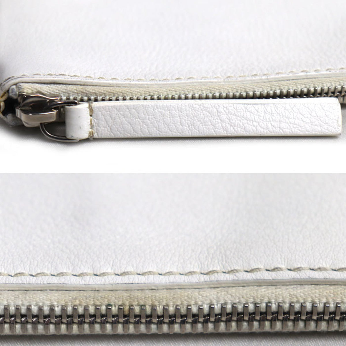 Balenciaga White Leather Clutch Bag (Pre-Owned)
