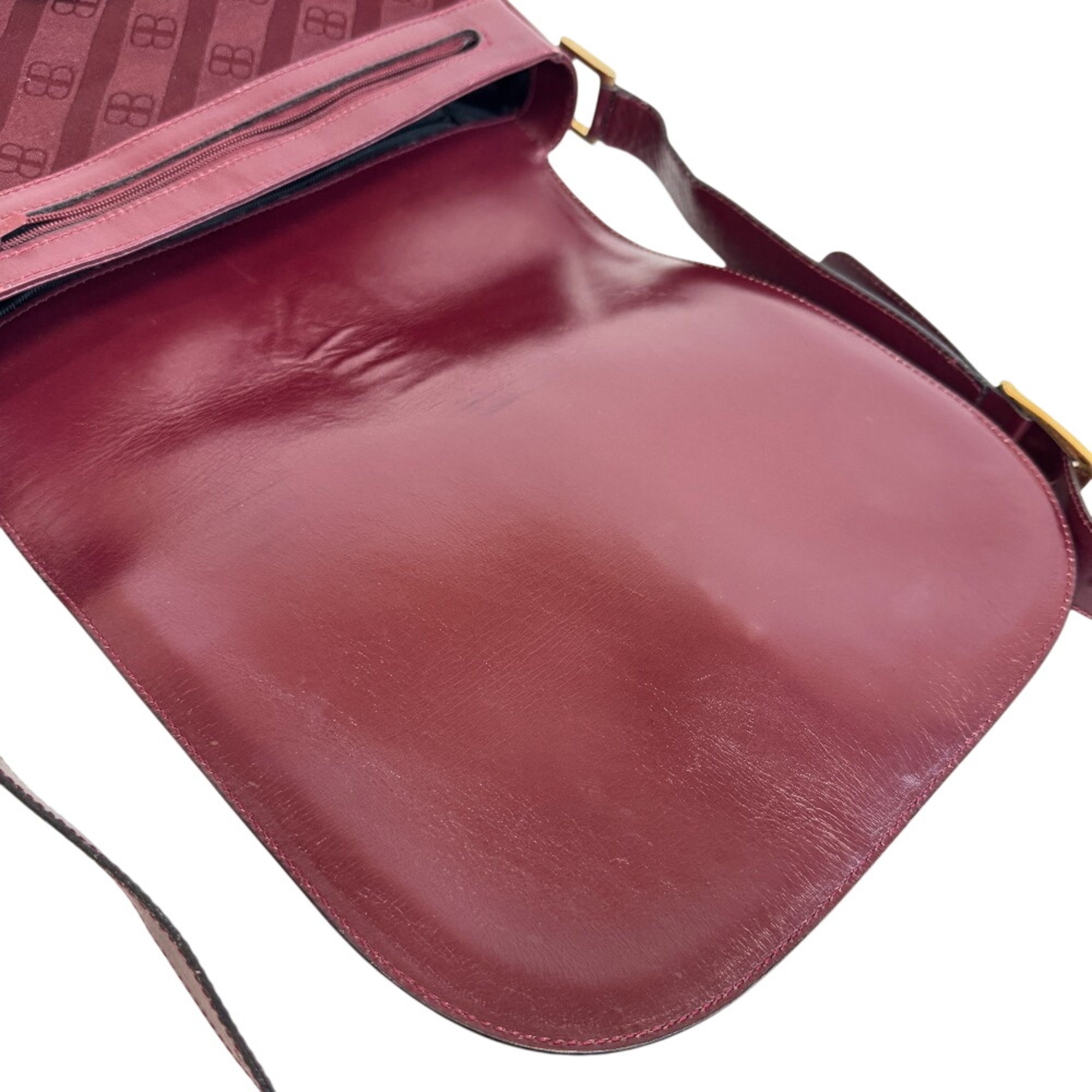 Balenciaga Bordeaux Canvas Leather Shoulder Bag (Pre-Owned)