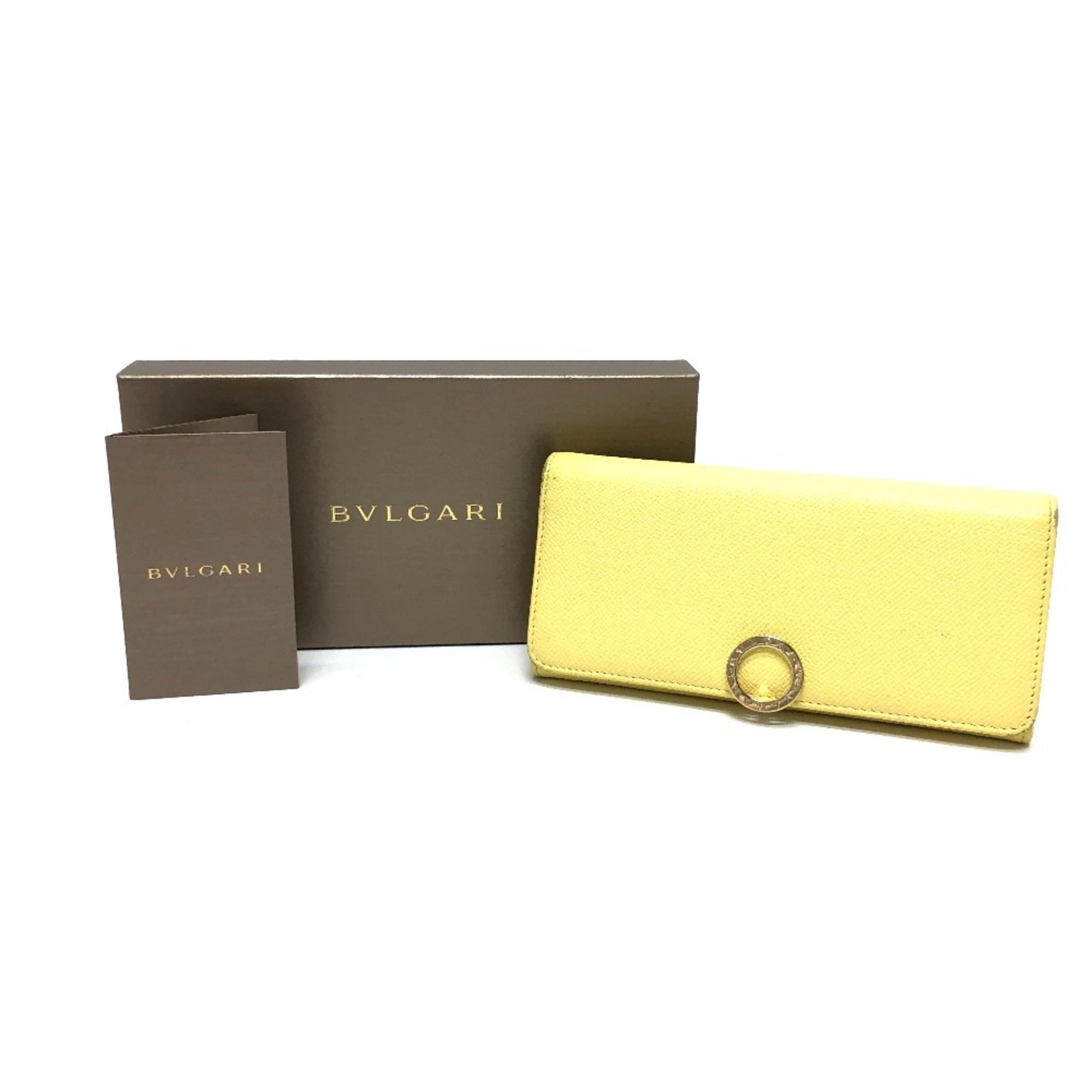 Bvlgari Yellow Leather Long Wallet (Bi-Fold) (Pre-Owned)