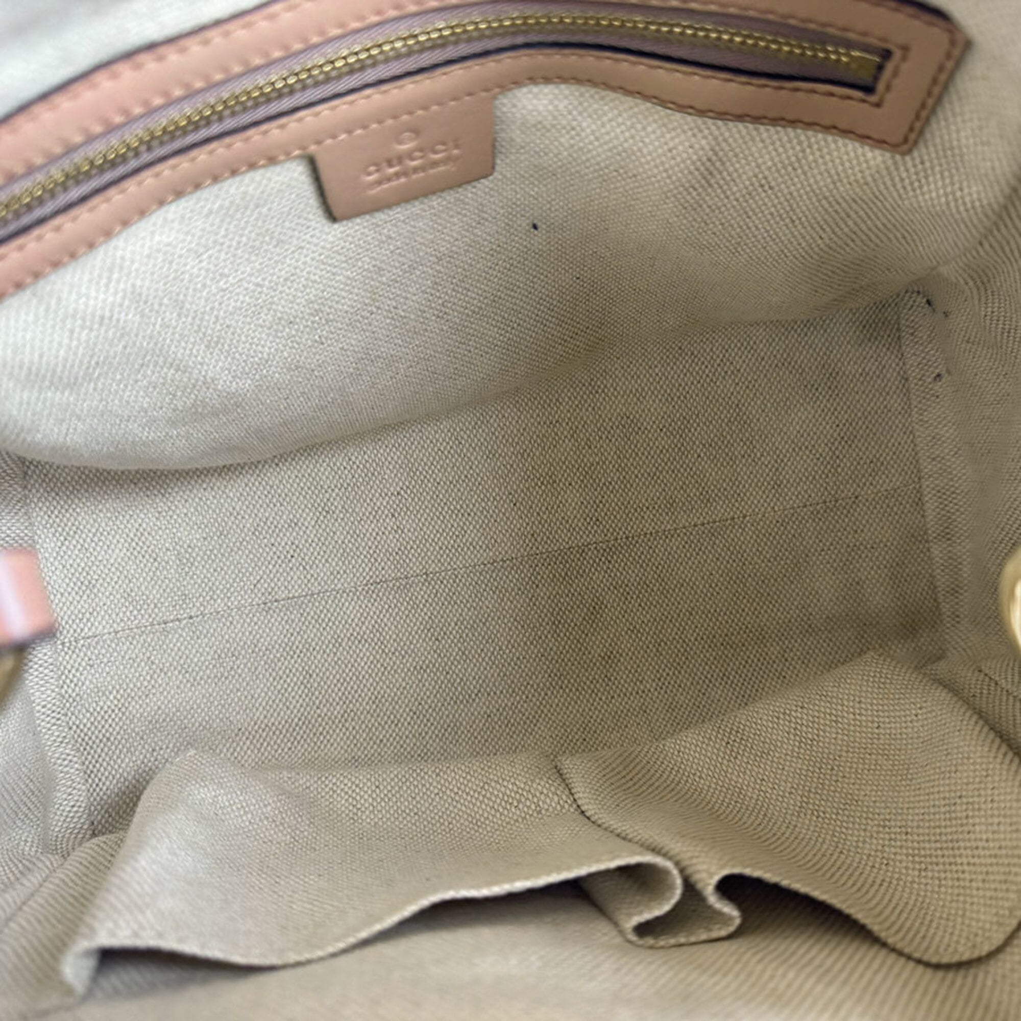 Gucci Pink Beige Patent Leather Handbag Shoulder Bag (Pre-Owned)