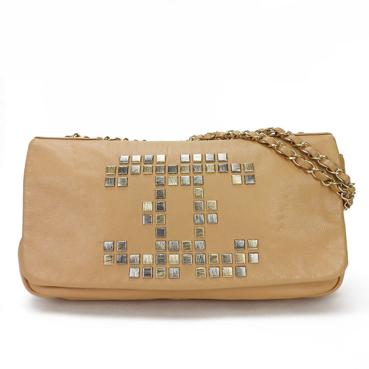 Chanel Beige Leather Shoulder Bag (Pre-Owned)
