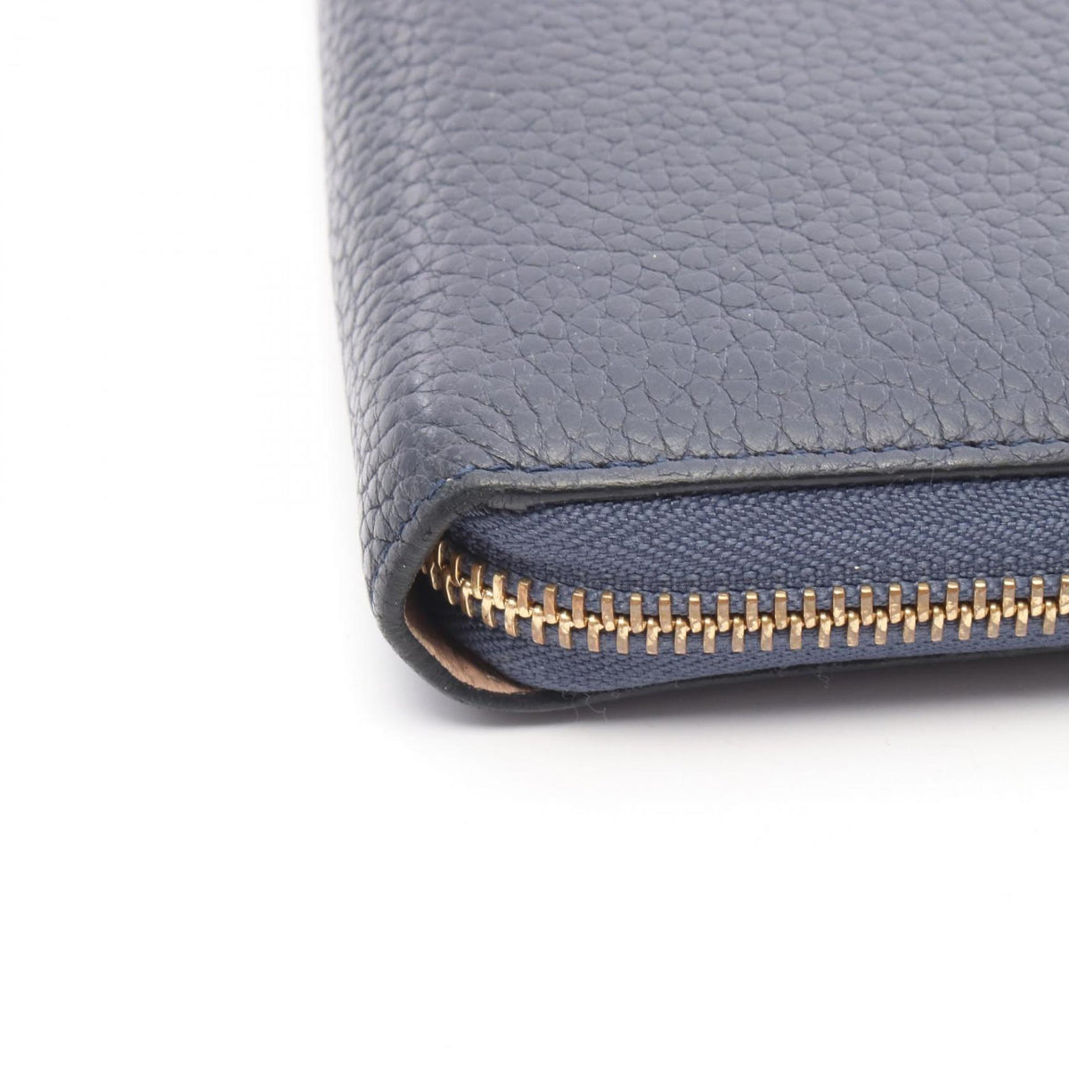 Louis Vuitton Navy Navy Blue Leather Long Wallet (Bi-Fold) (Pre-Owned)