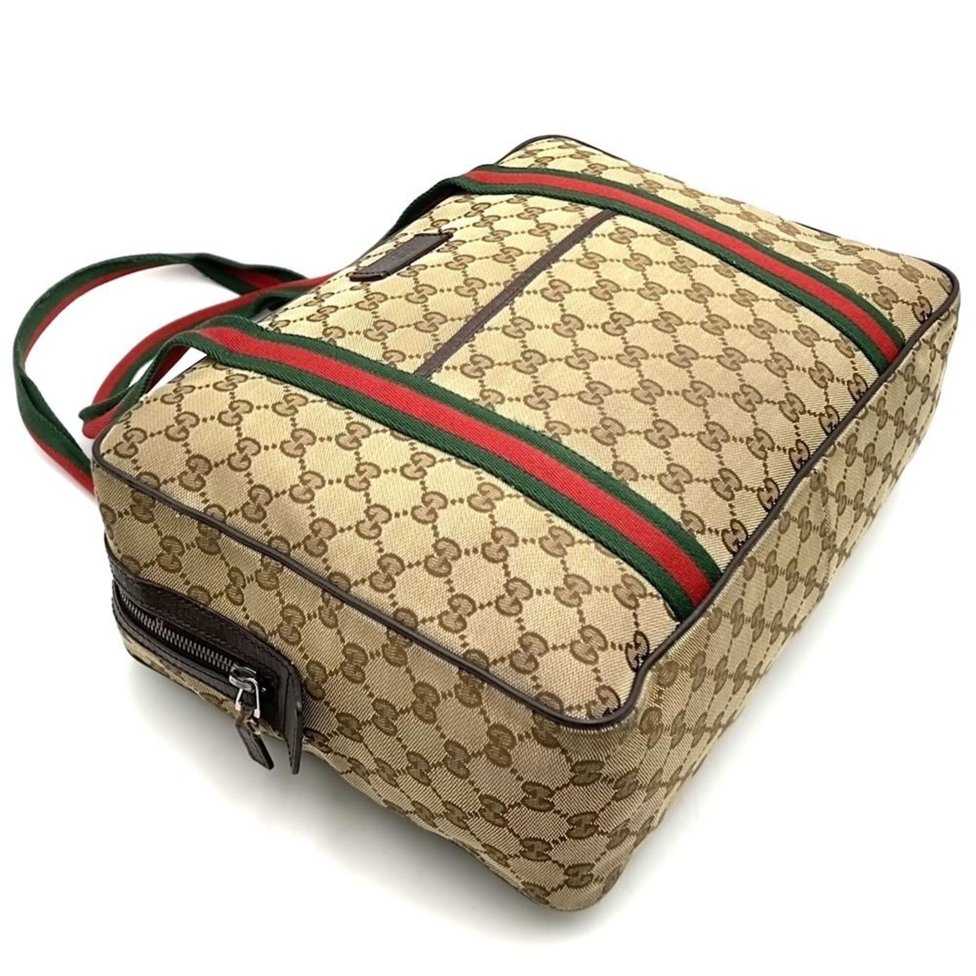 Gucci Gg Canvas Brown Gg Canvas Shoulder Bag Tote Bag (Pre-Owned)