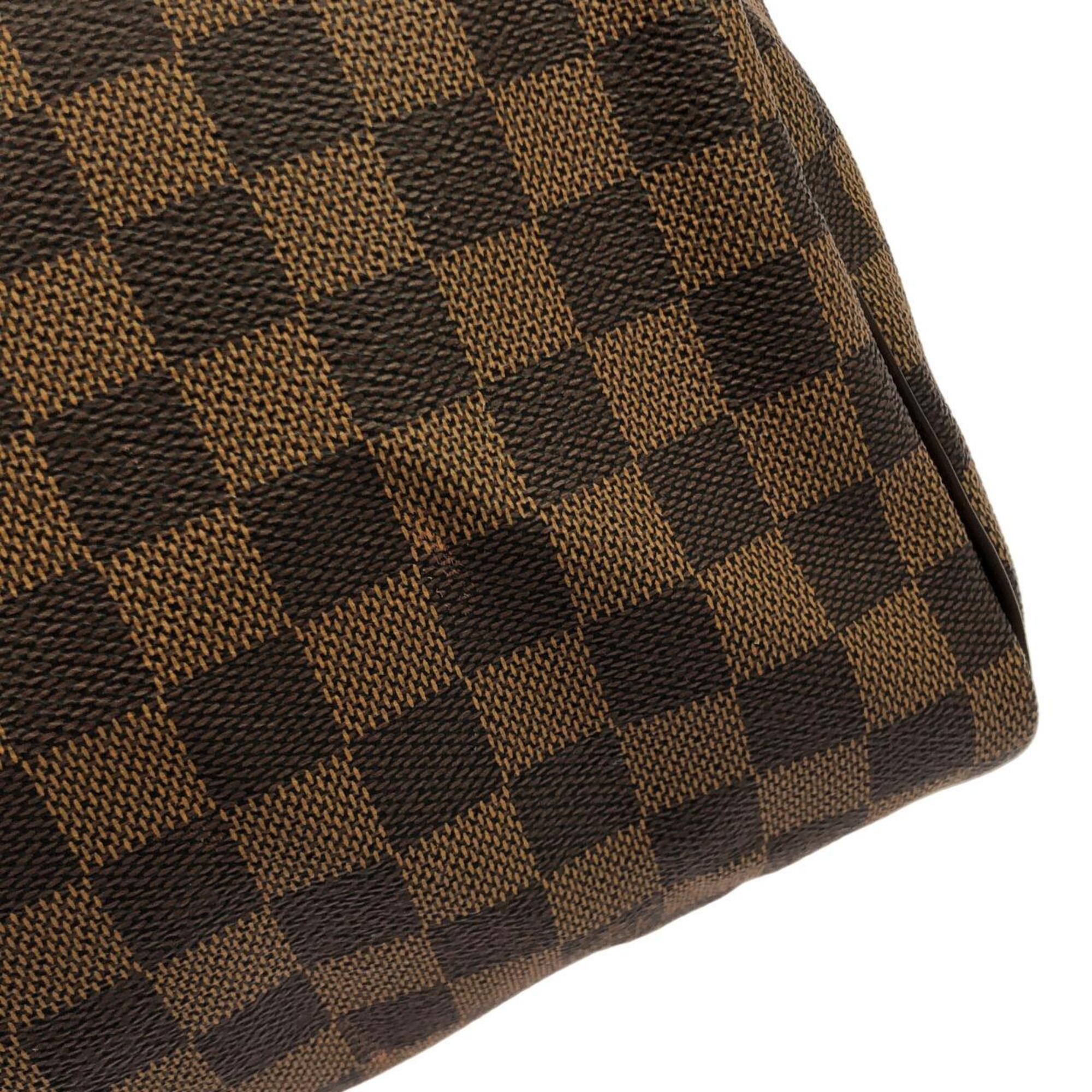 Louis Vuitton Damier Canvas Ebene Coated Canvas Boston Bag (Pre-Owned)