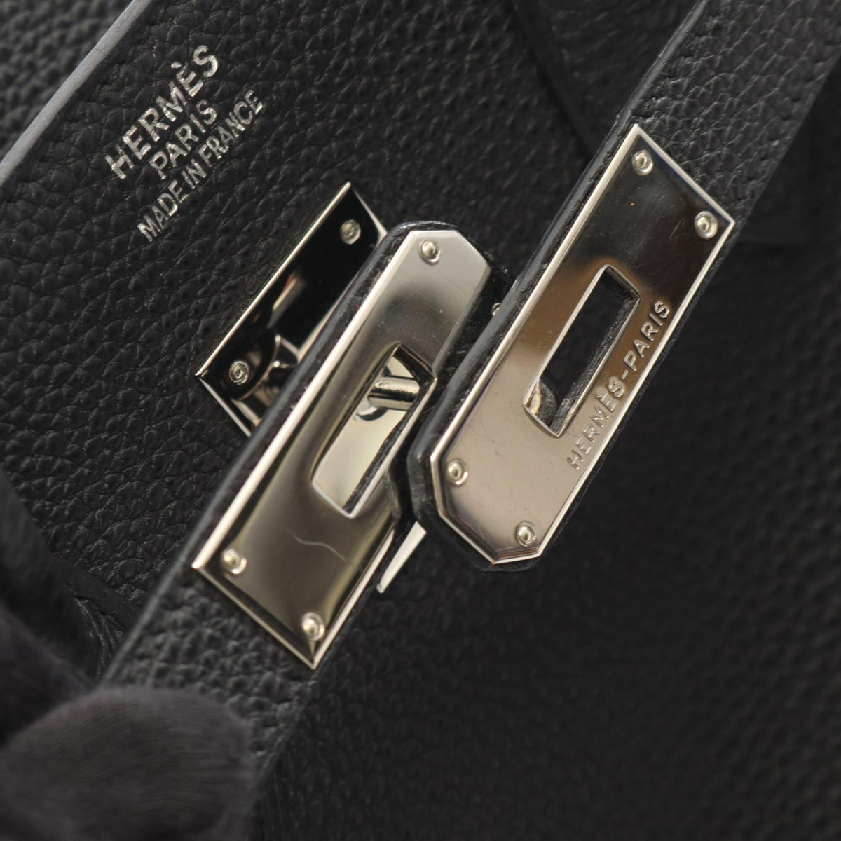 Hermes Black Togo Leather Handbag (Pre-Owned)