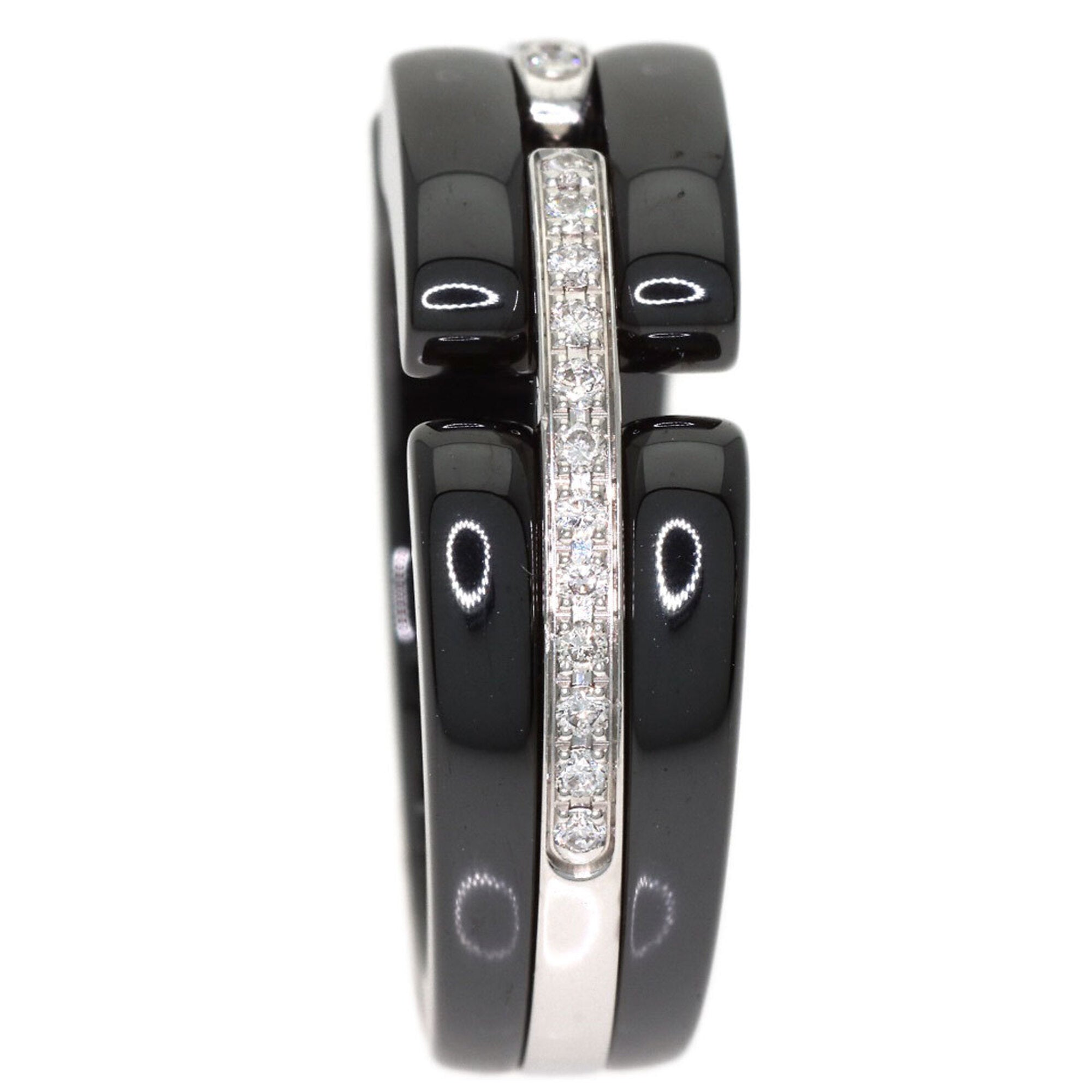 Chanel White Gold (18K) Ceramic Band Ring (Pre-Owned)