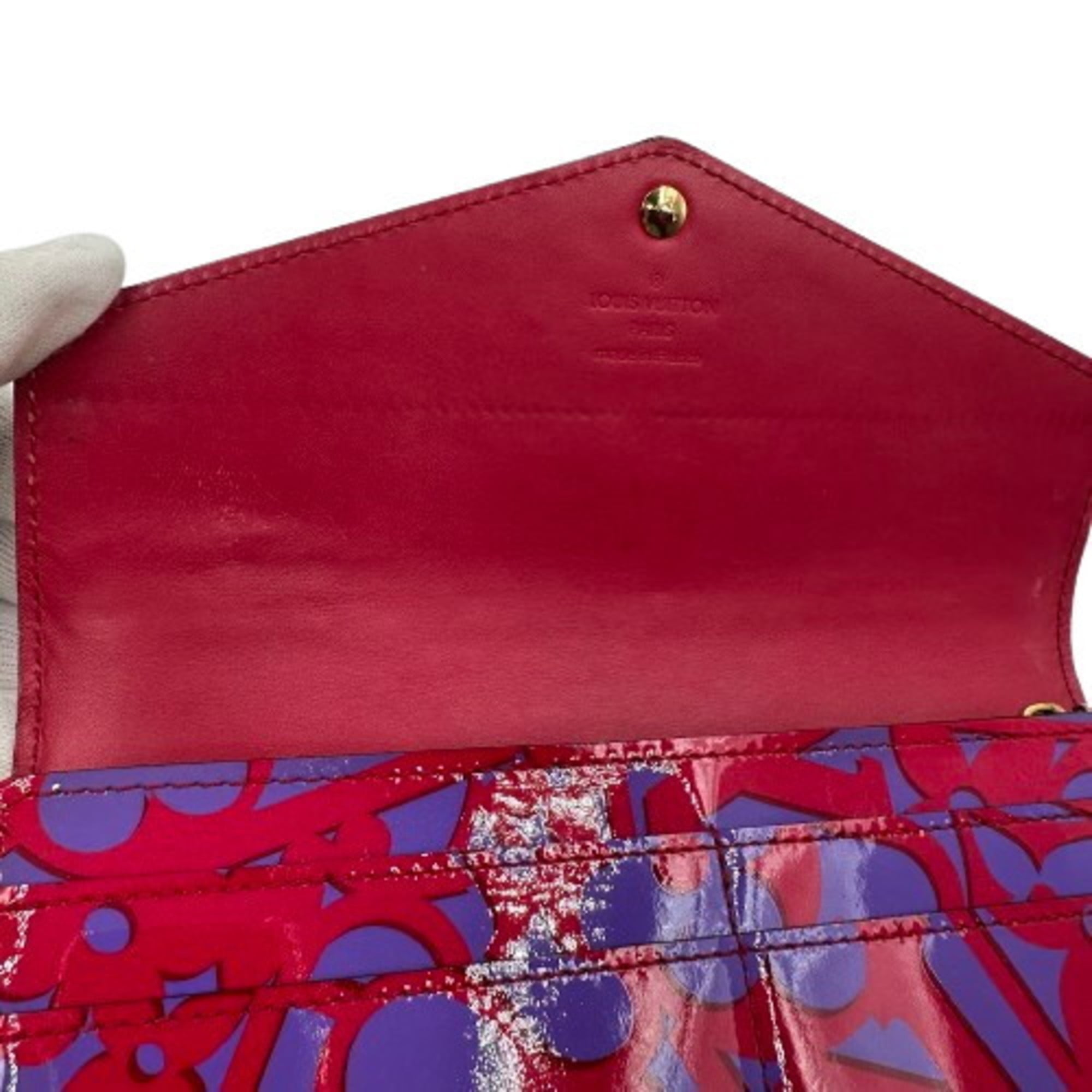 Louis Vuitton Vernis Pink Patent Leather Long Wallet (Bi-Fold) (Pre-Owned)