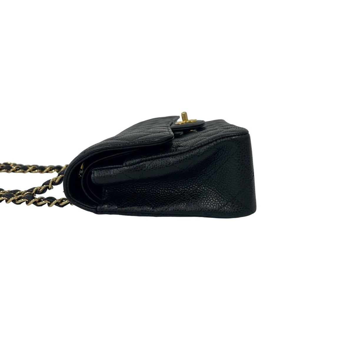 Chanel Black Grained Calfskin Shoulder Bag (Pre-Owned)