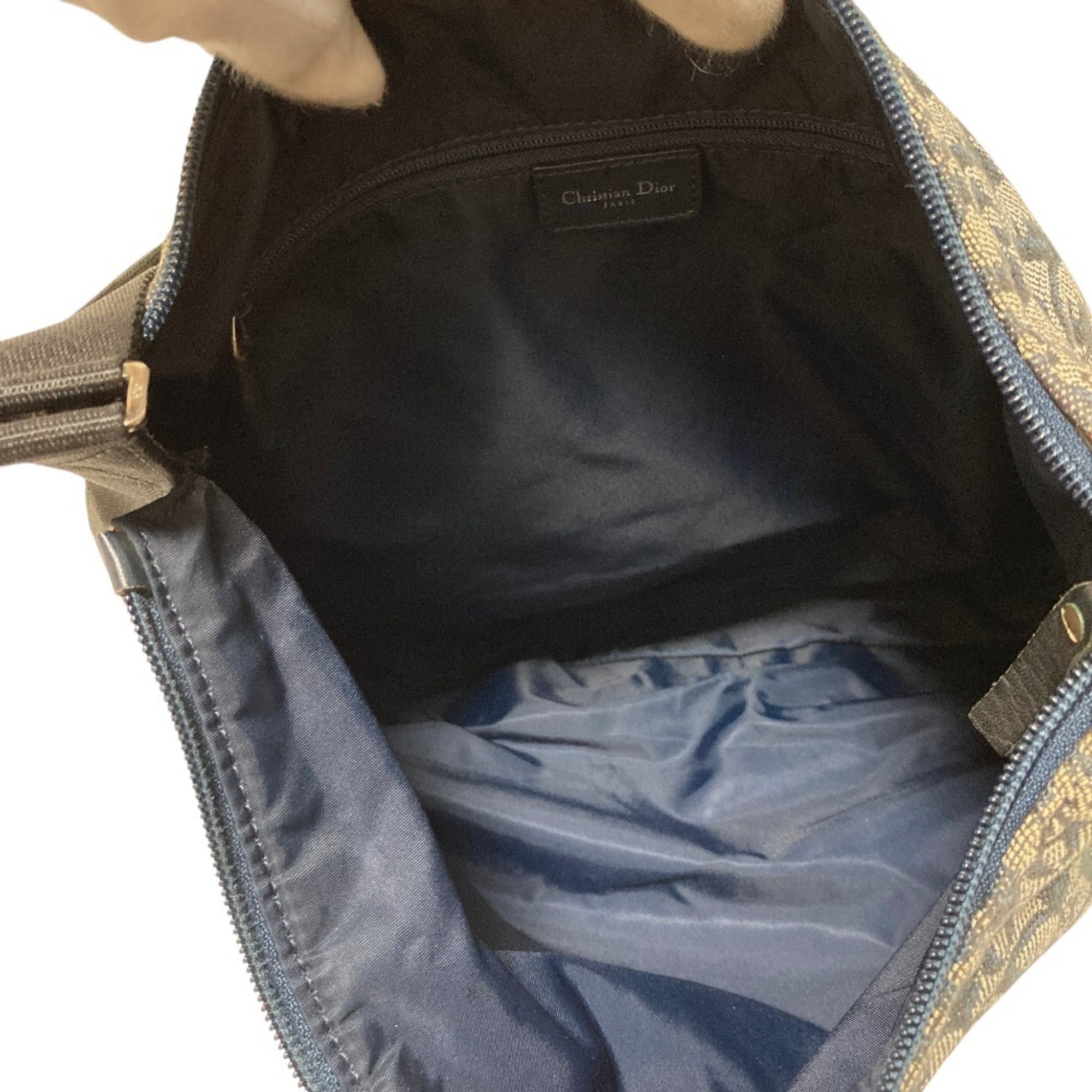 Christian Dior Navy Canvas Shoulder Bag (Pre-Owned)