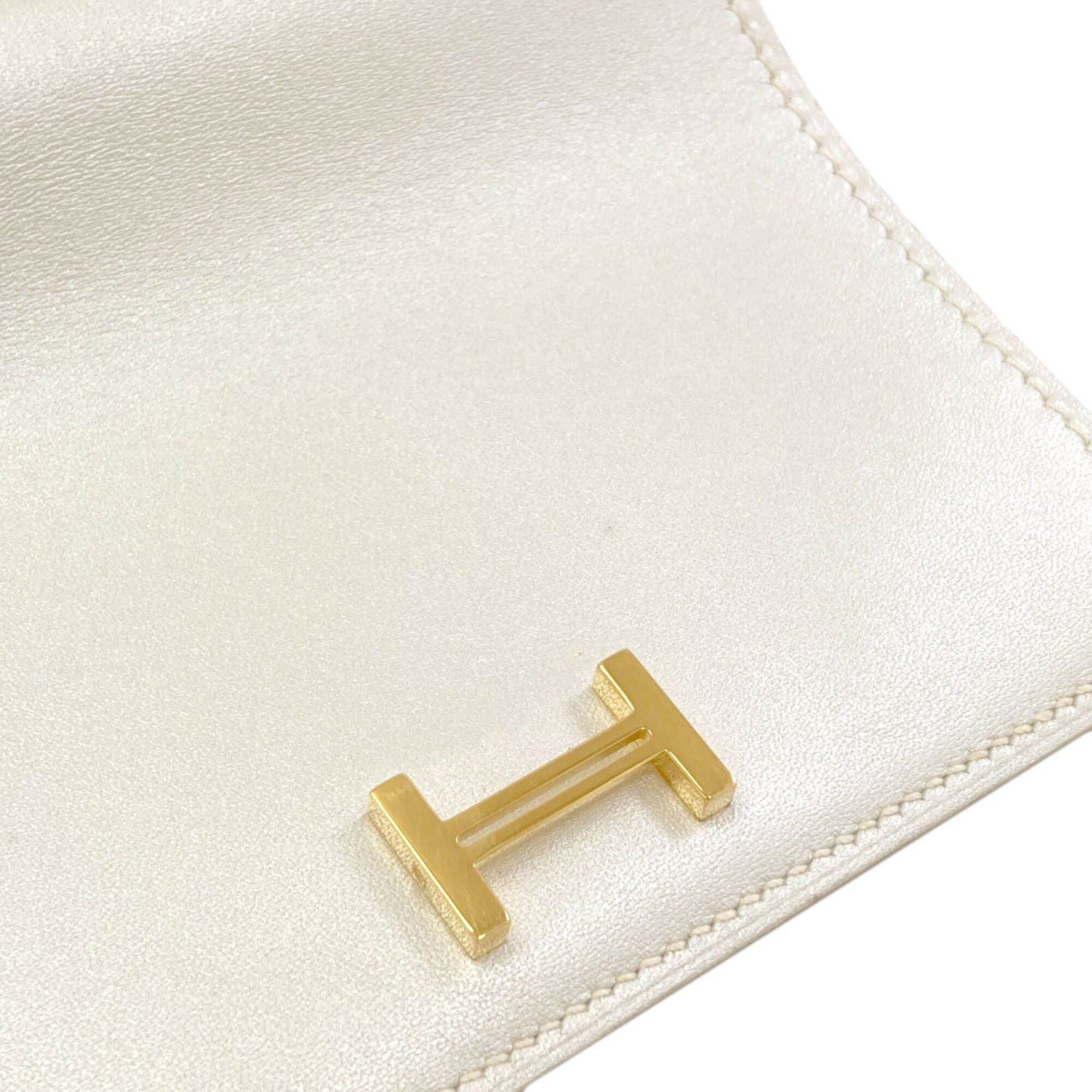 Hermes Silver Box Calf Leather Wallet (Bi-Fold) (Pre-Owned)