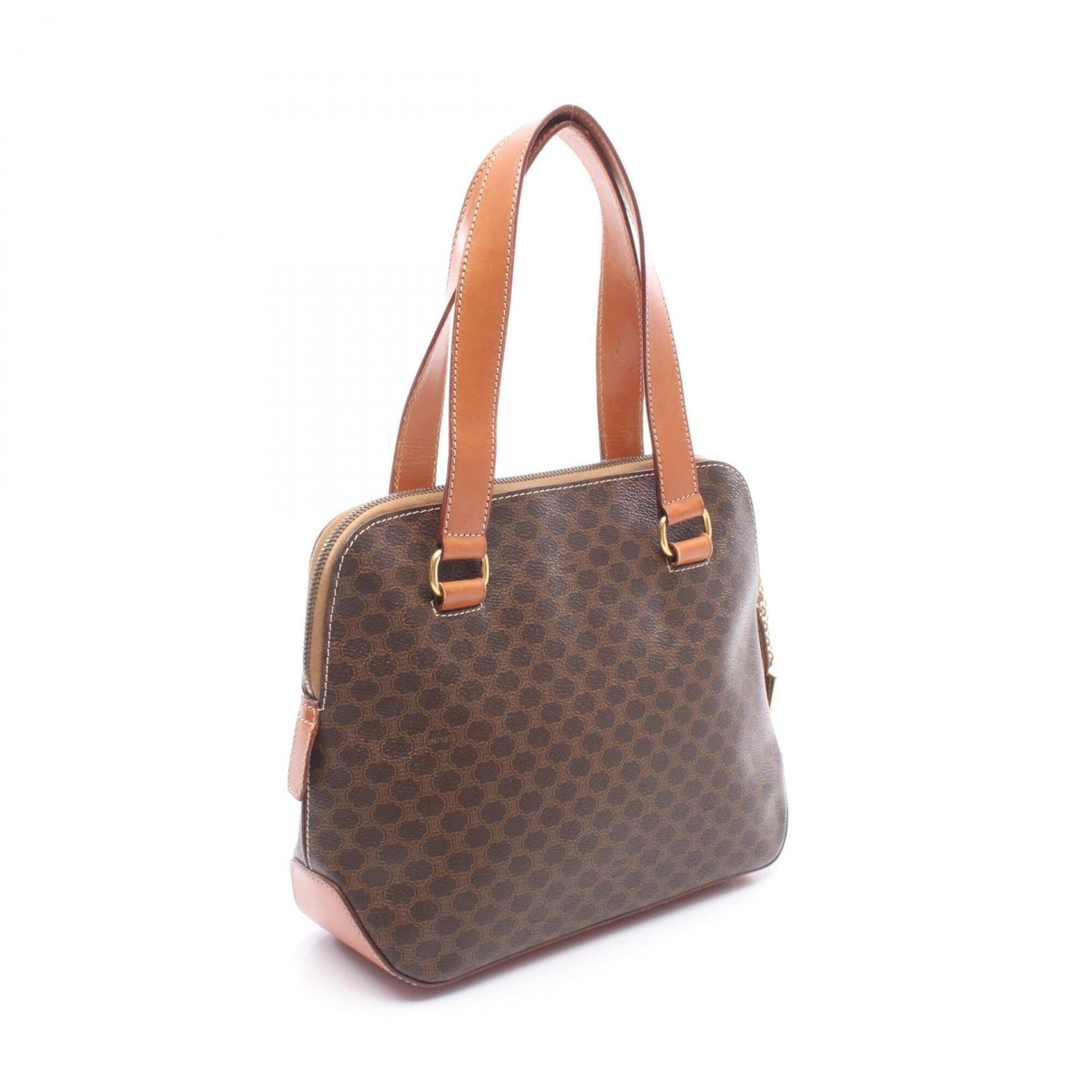 Celine Brown Coated Canvas Leather Handbag (Pre-Owned)