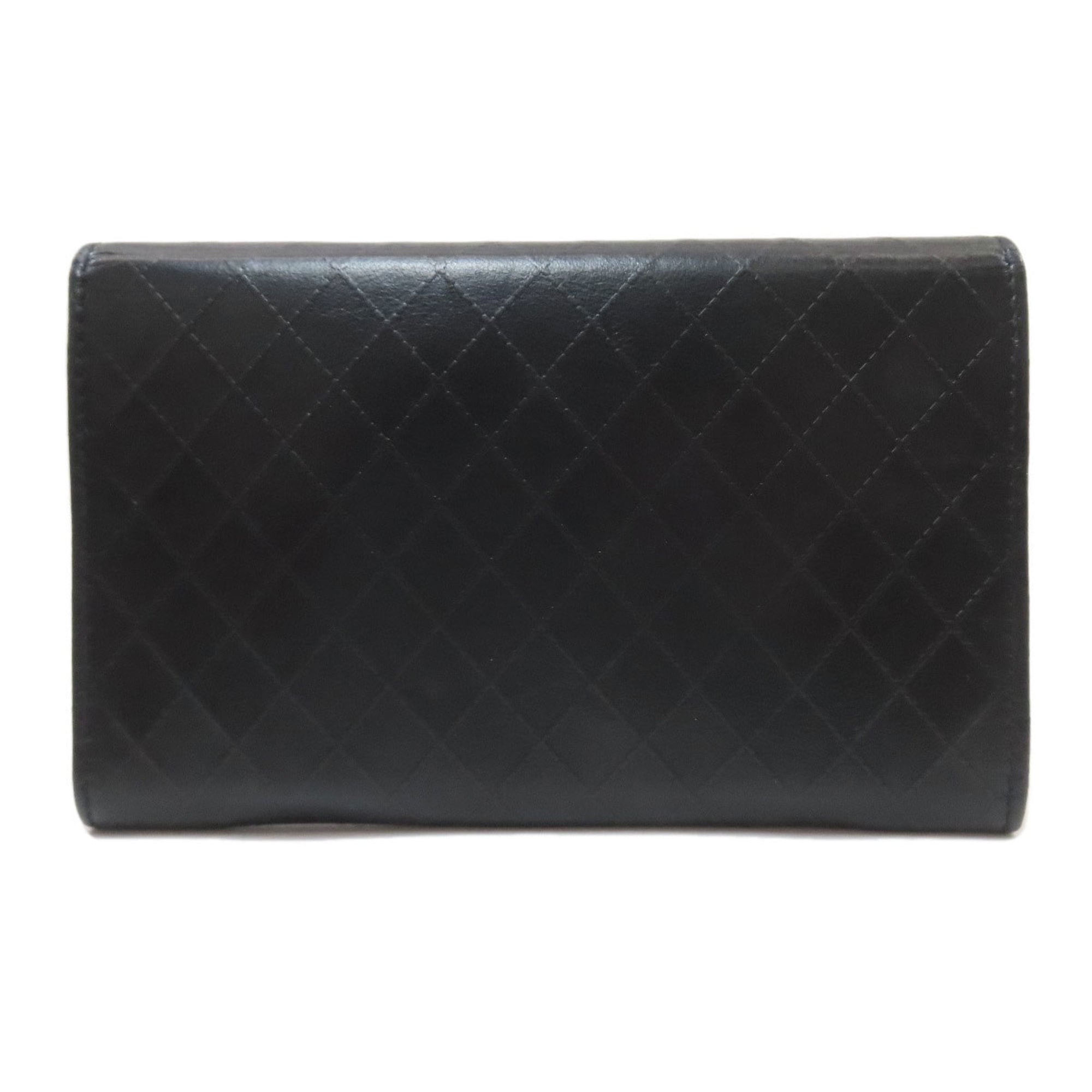 Chanel Black Leather Coin Purse/Coin Case (Pre-Owned)