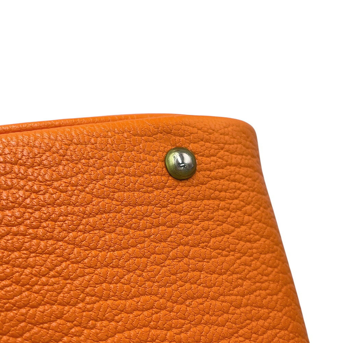 Hermes Plume Orange Chevre Leather Handbag (Pre-Owned)